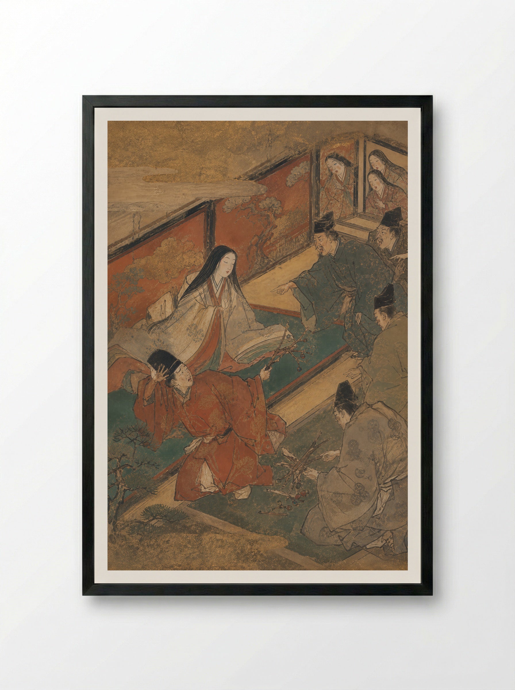 Princess Kaguya: The Court Cannot Possess Her - Framed Print Black