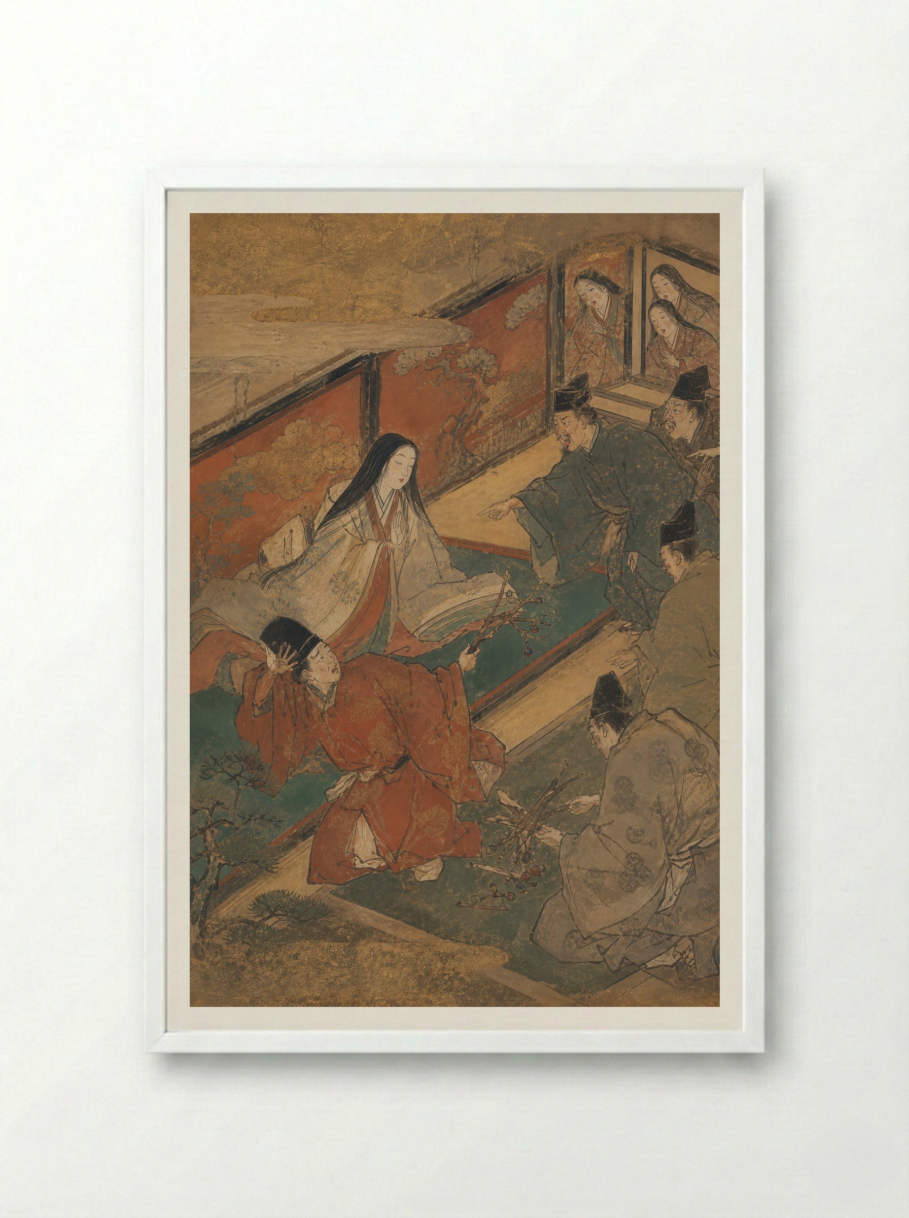 Princess Kaguya: The Court Cannot Possess Her - Framed Print White