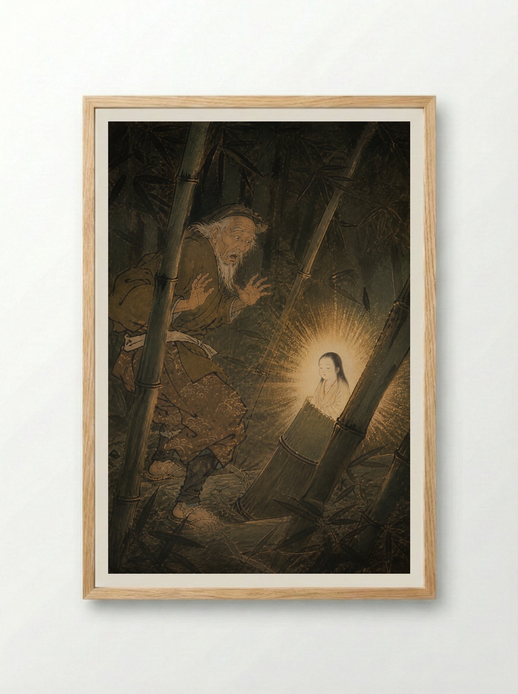 Princess Kaguya: The Light in Bamboo - Framed Print Wood