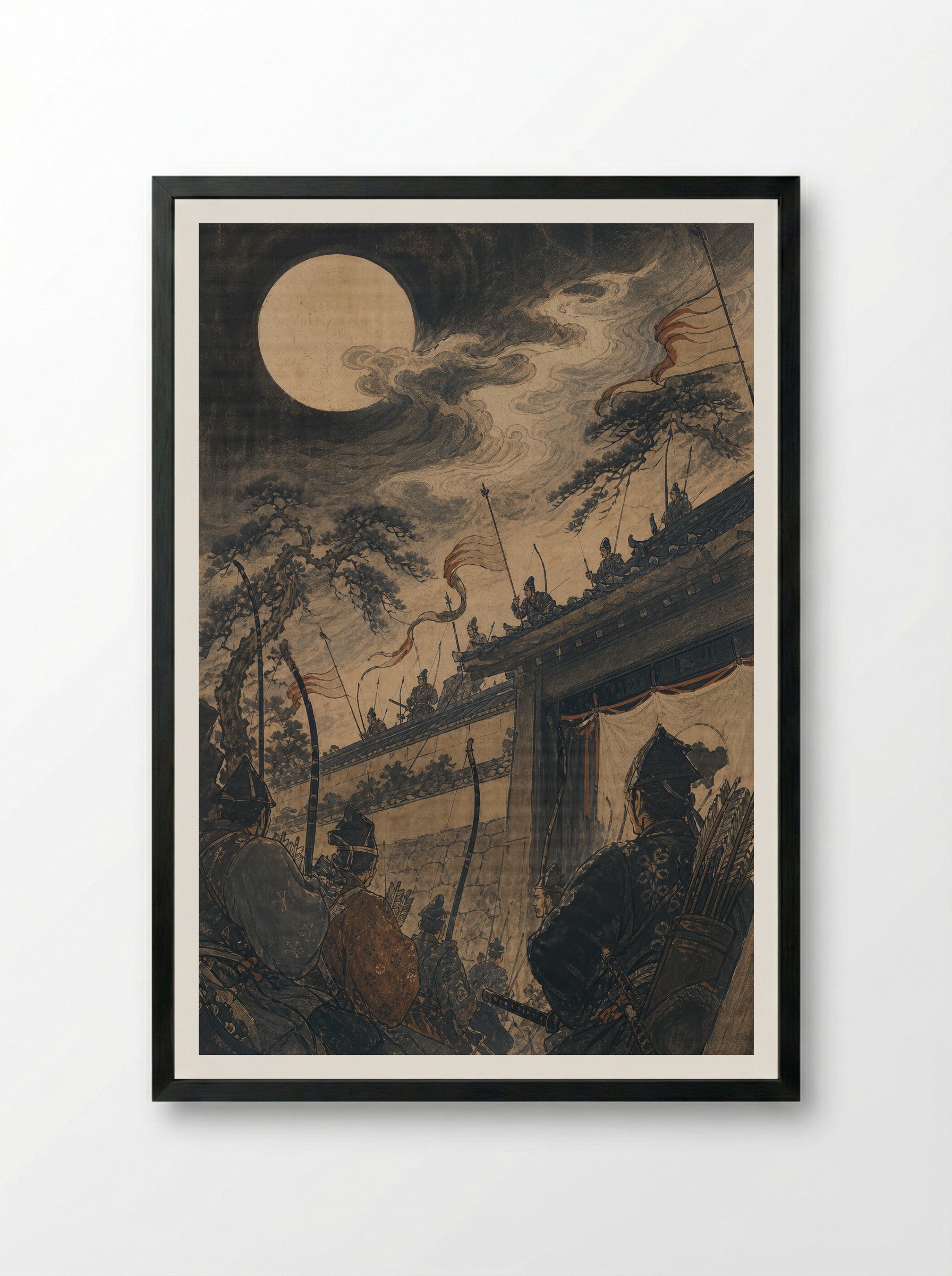 Princess Kaguya: The Message Arrives - Framed Print Black