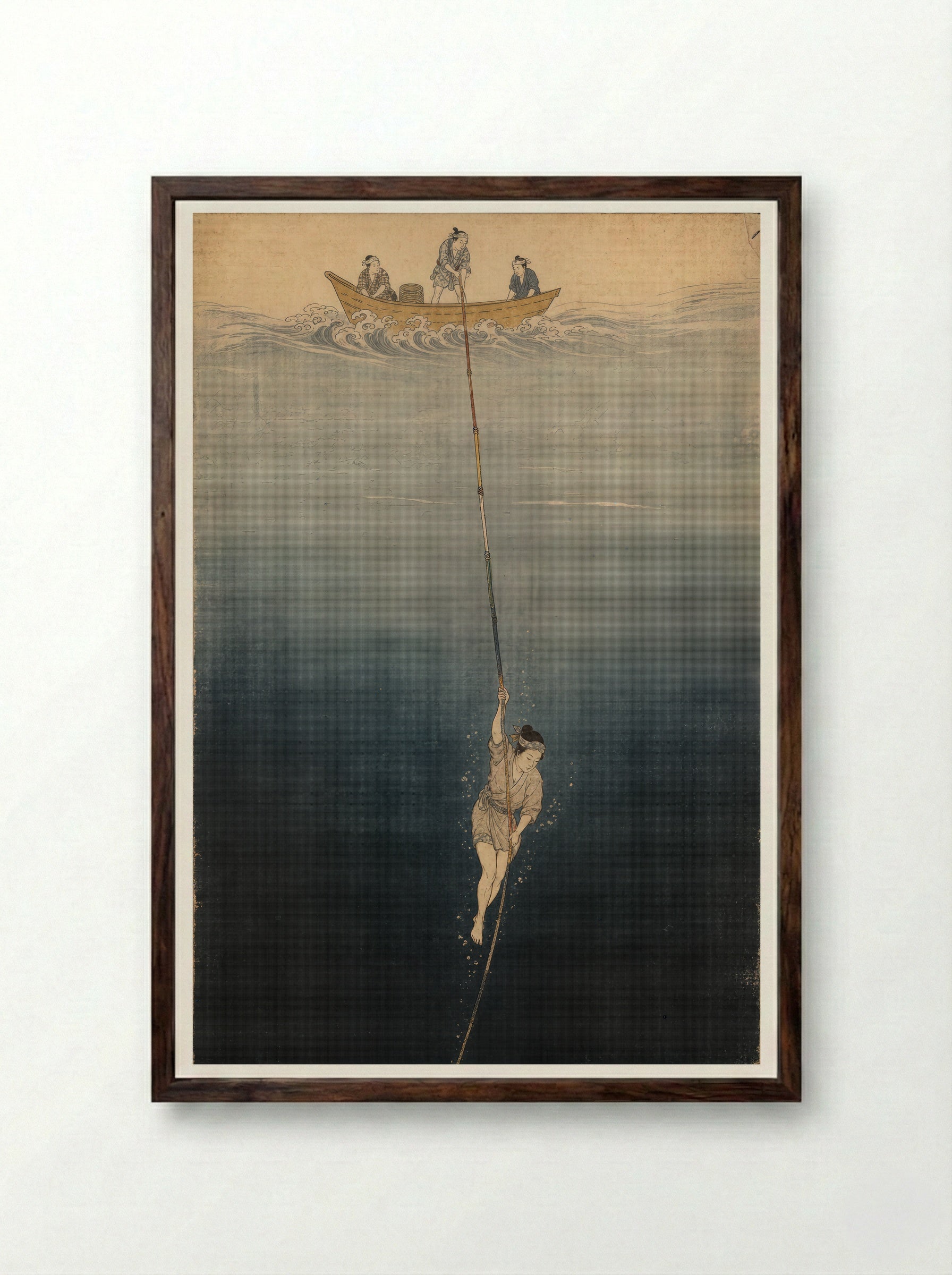 Princess Tamatori: The Five-Coloured Lifeline - Framed Print Dark Wood