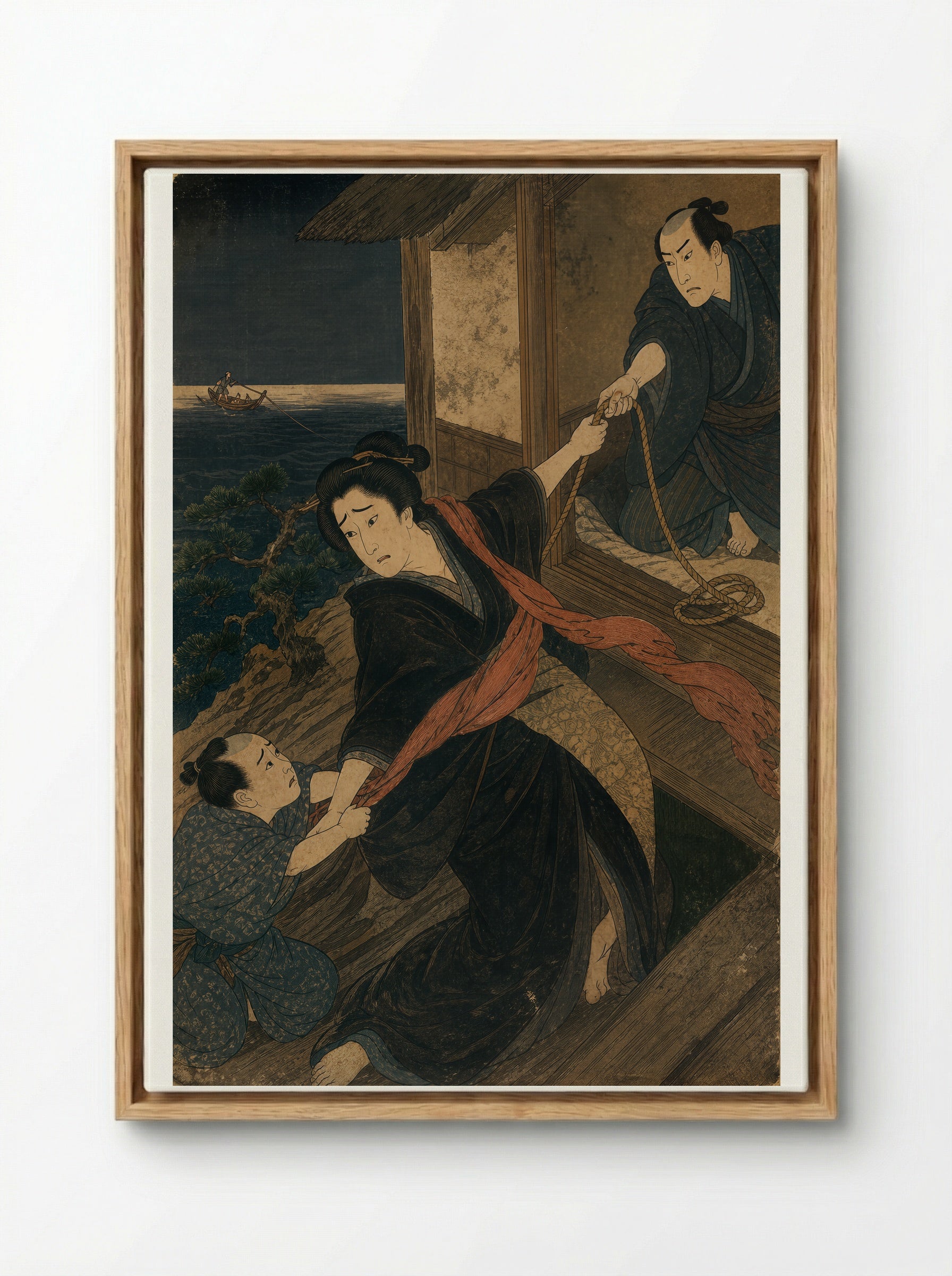 Princess Tamatori: The Promise for Fusasaki - Framed Canvas Wood