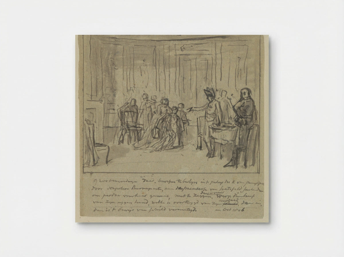 Princess of Hatzfeldt Pleading with Napoleon Bonaparte for Her Husband's Life - Jurriaan Andriessen - Poster