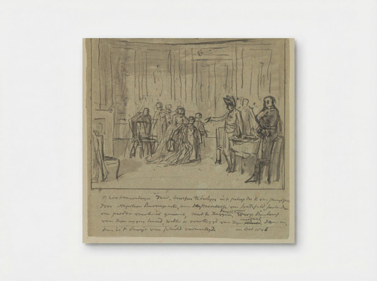 Princess of Hatzfeldt Pleading with Napoleon Bonaparte for Her Husband's Life - Jurriaan Andriessen - Poster