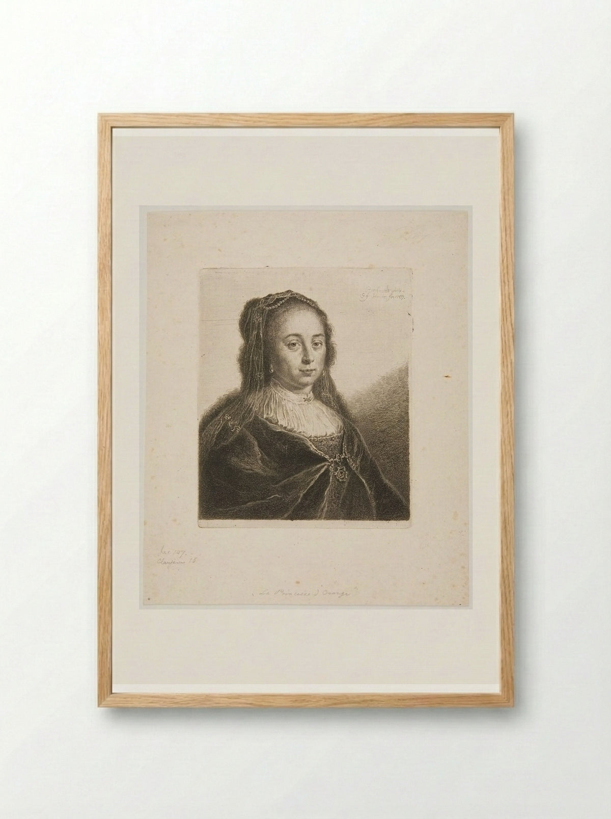 Princess of Orange - Georg Friedrich Schmidt - Framed Print Wood