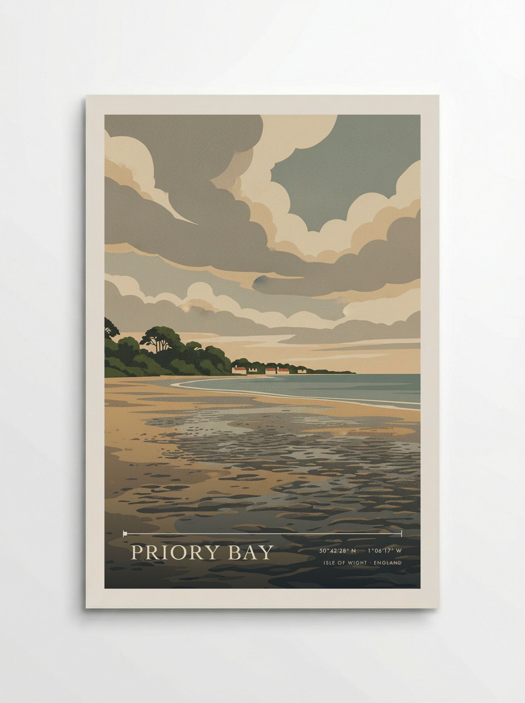 Priory Bay Isle of Wight England Travel Poster - Poster