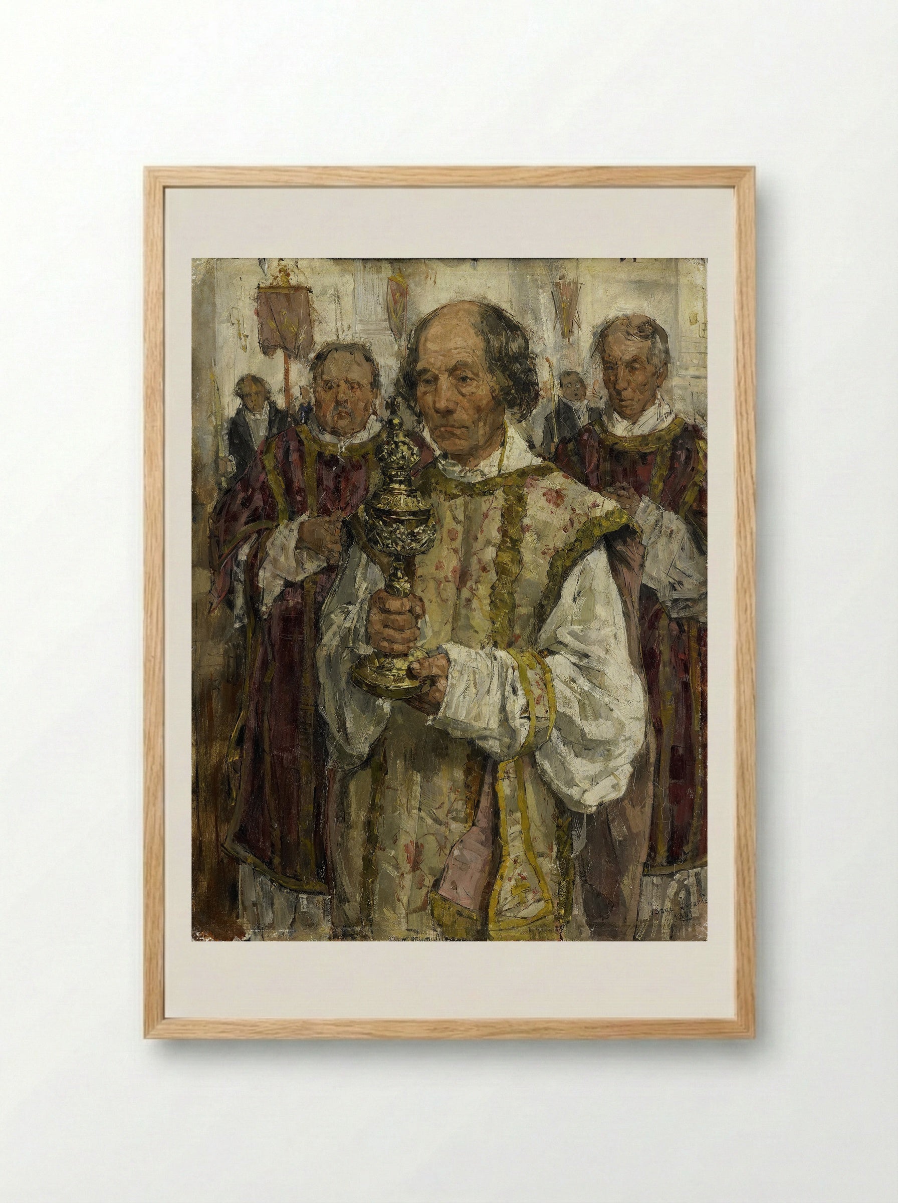 Processie in de Oud-Katholieke kerk te Den Haag - Isaac Israels - Framed Print Wood