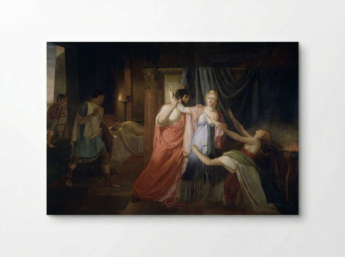 Proculeius Prevents Cleopatra from Stabbing Herself - Joannes Echarius Carolus Alberti - Poster