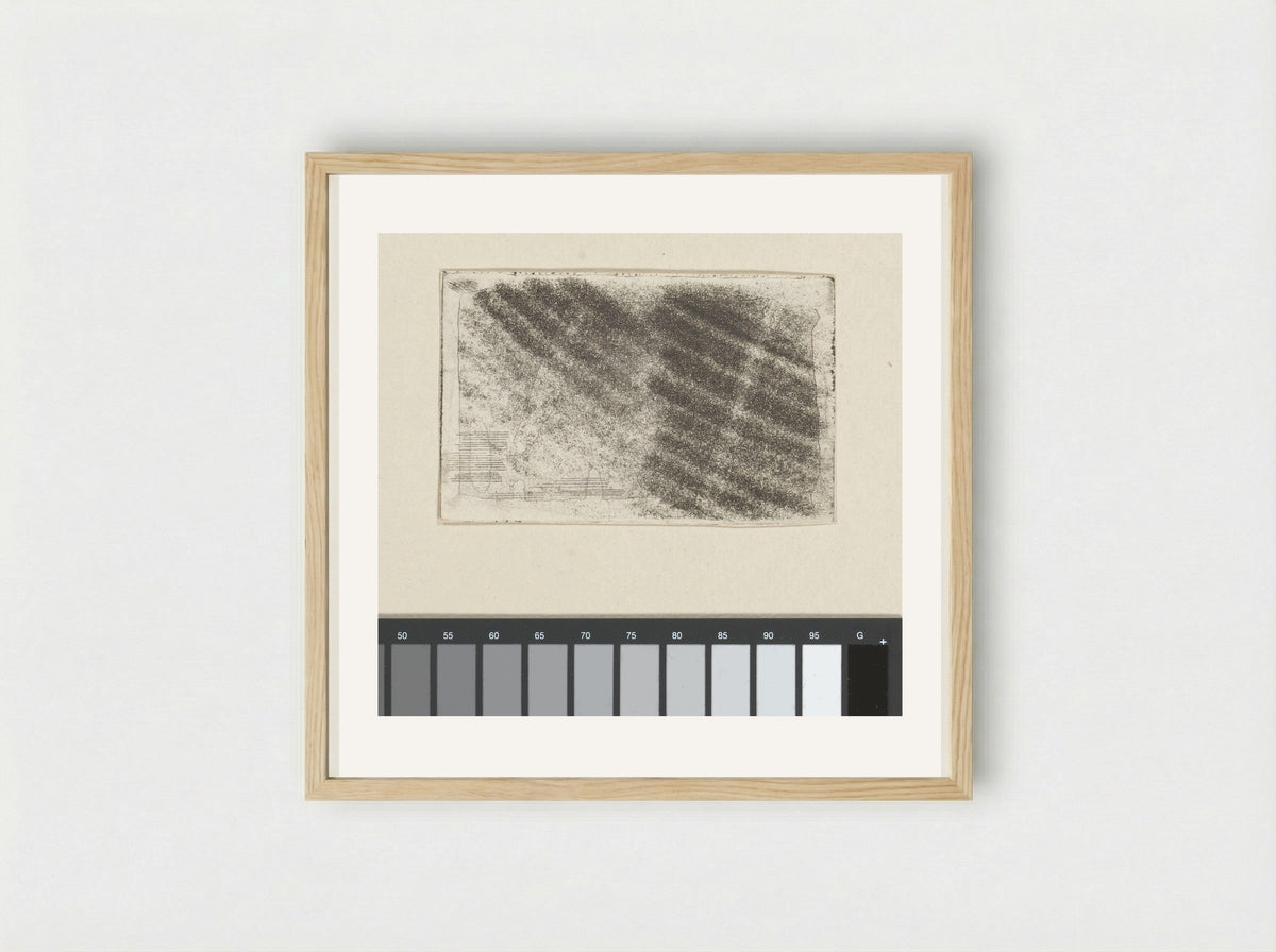 Proef van doordruk (Experimental Print) - Cornelis Ploos van Amstel - Framed Print Wood