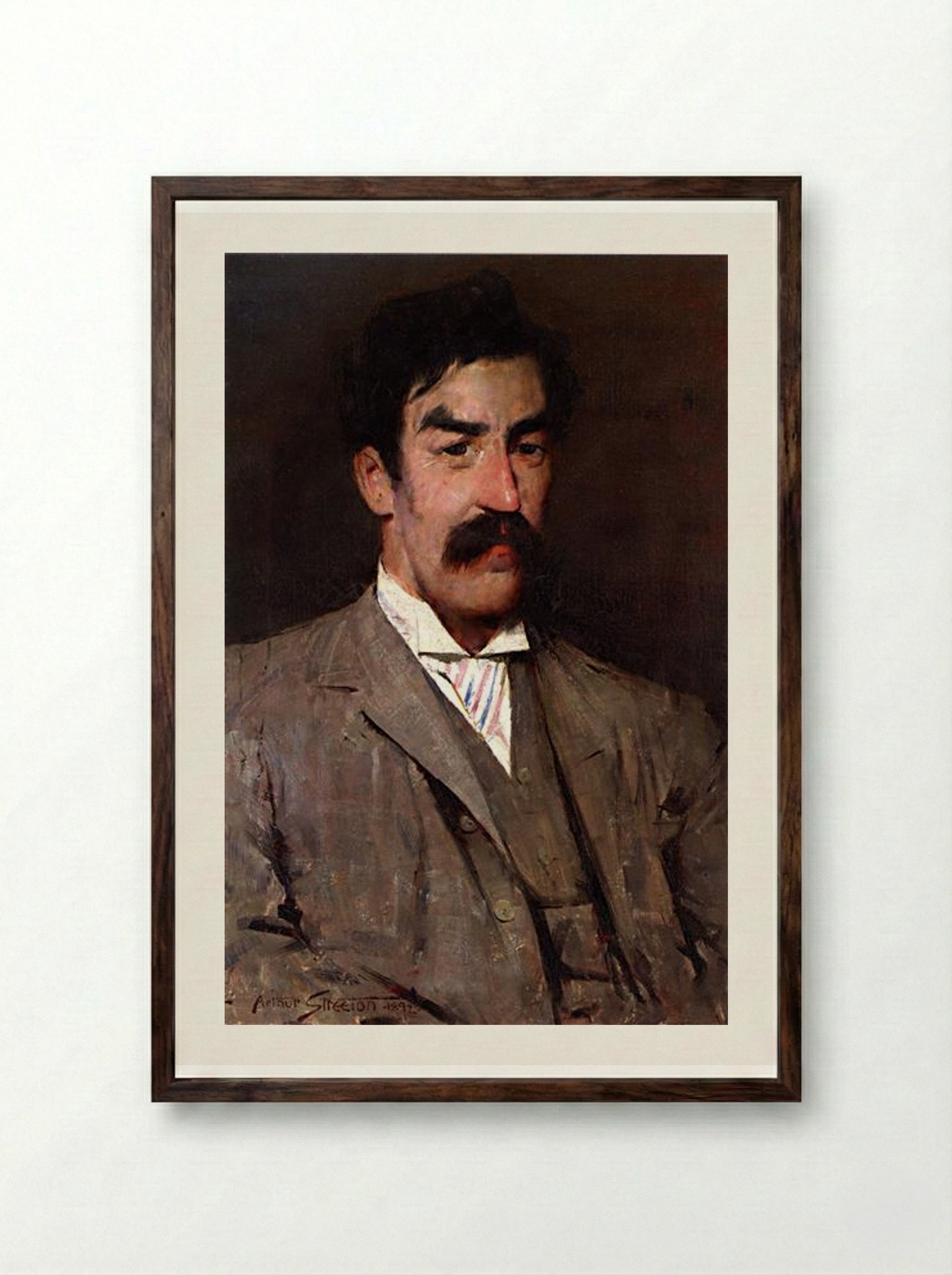 Professor Marshall-Hall - Arthur Streeton - Framed Print Dark Wood