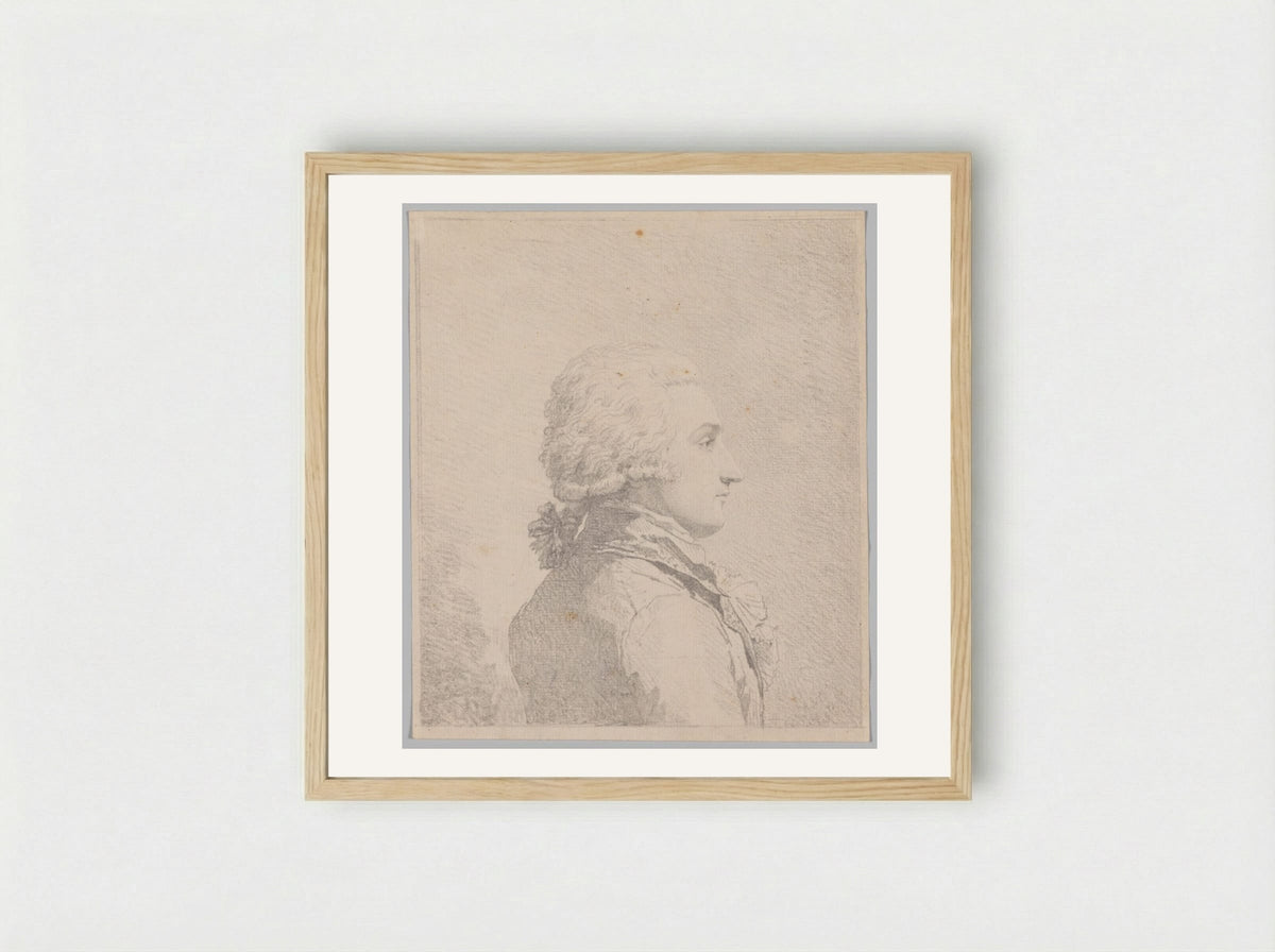 Profile Portrait of a Man - Louis Rolland Trinquesse - Framed Print Wood