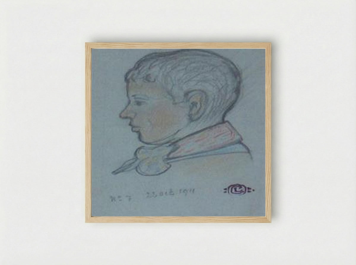 Profile of a Young Boy - Georges Lemmen - Framed Print Wood