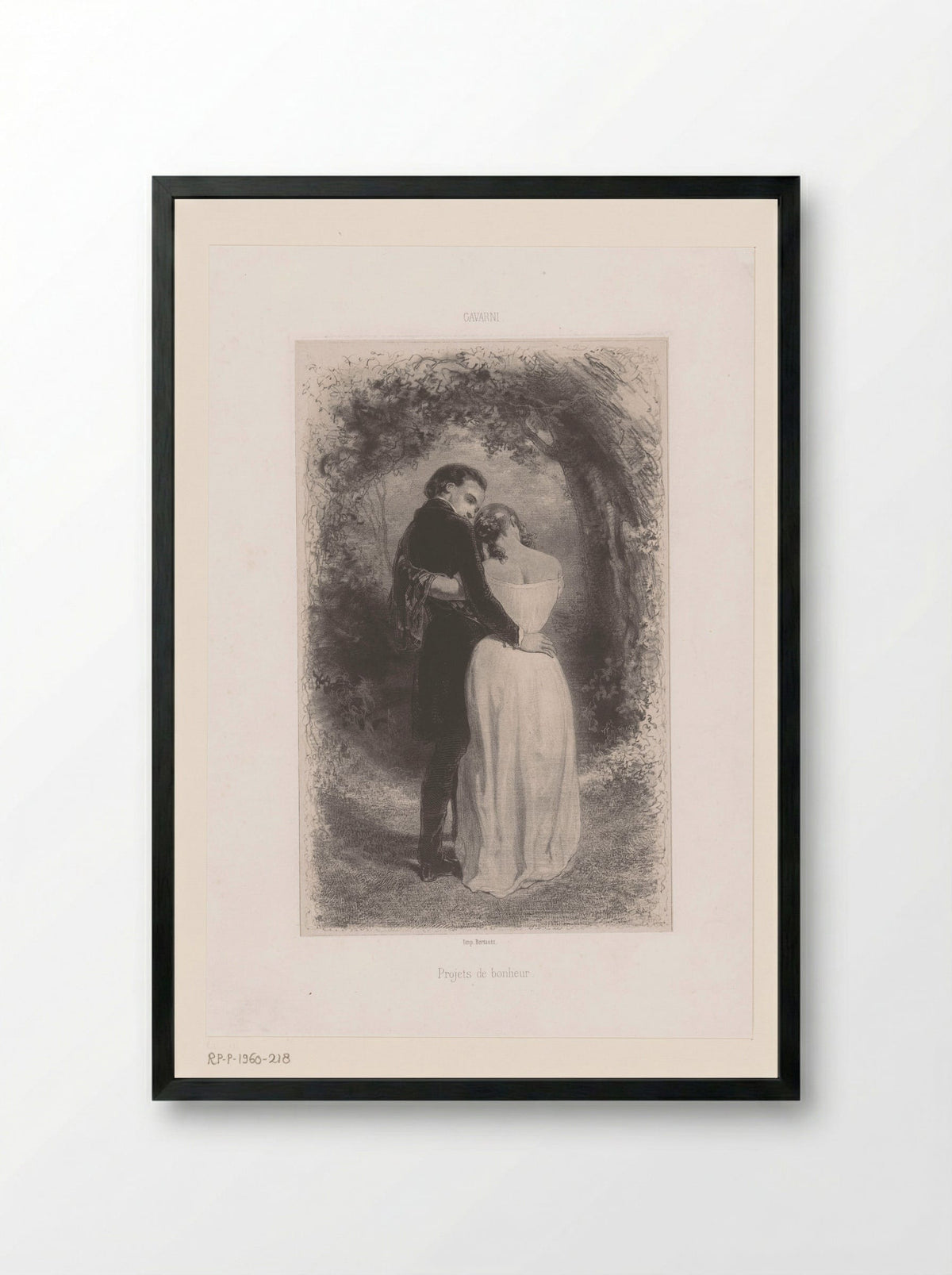 Projets de bonheur - Paul Gavarni - Framed Print Black