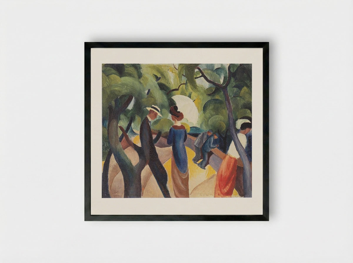 Promenaders - August Macke - Framed Print Black