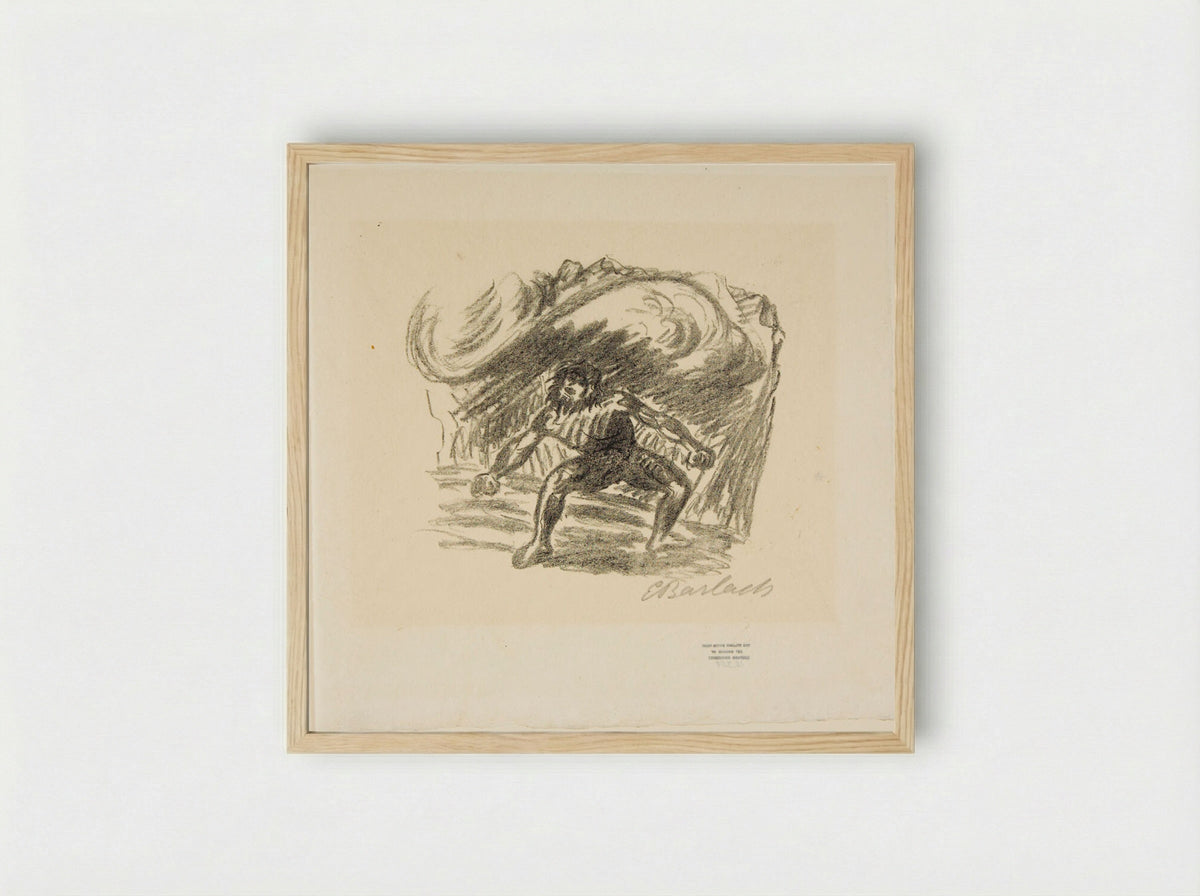 Prometheus 1: The Rebel - Ernst Barlach - Framed Print Wood