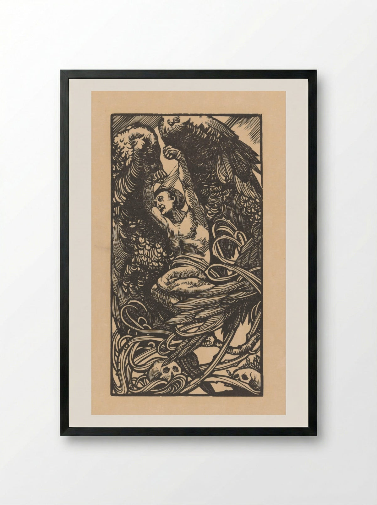 Prometheus geboeid - Johannes Josephus Aarts - Framed Print Black