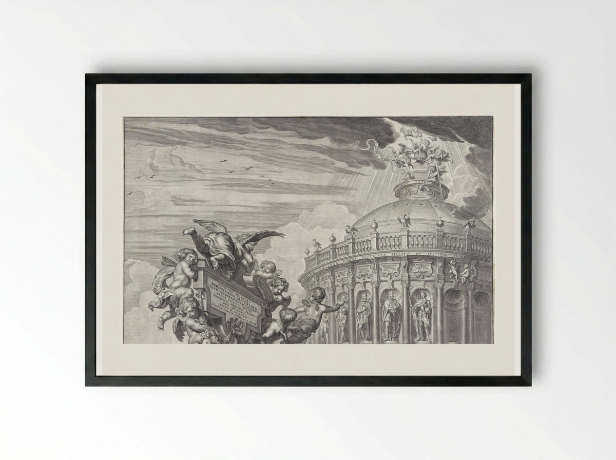 Promotieprent van Claudius von Collalto (Upper Section) - Paulus Pontius - Framed Print Black