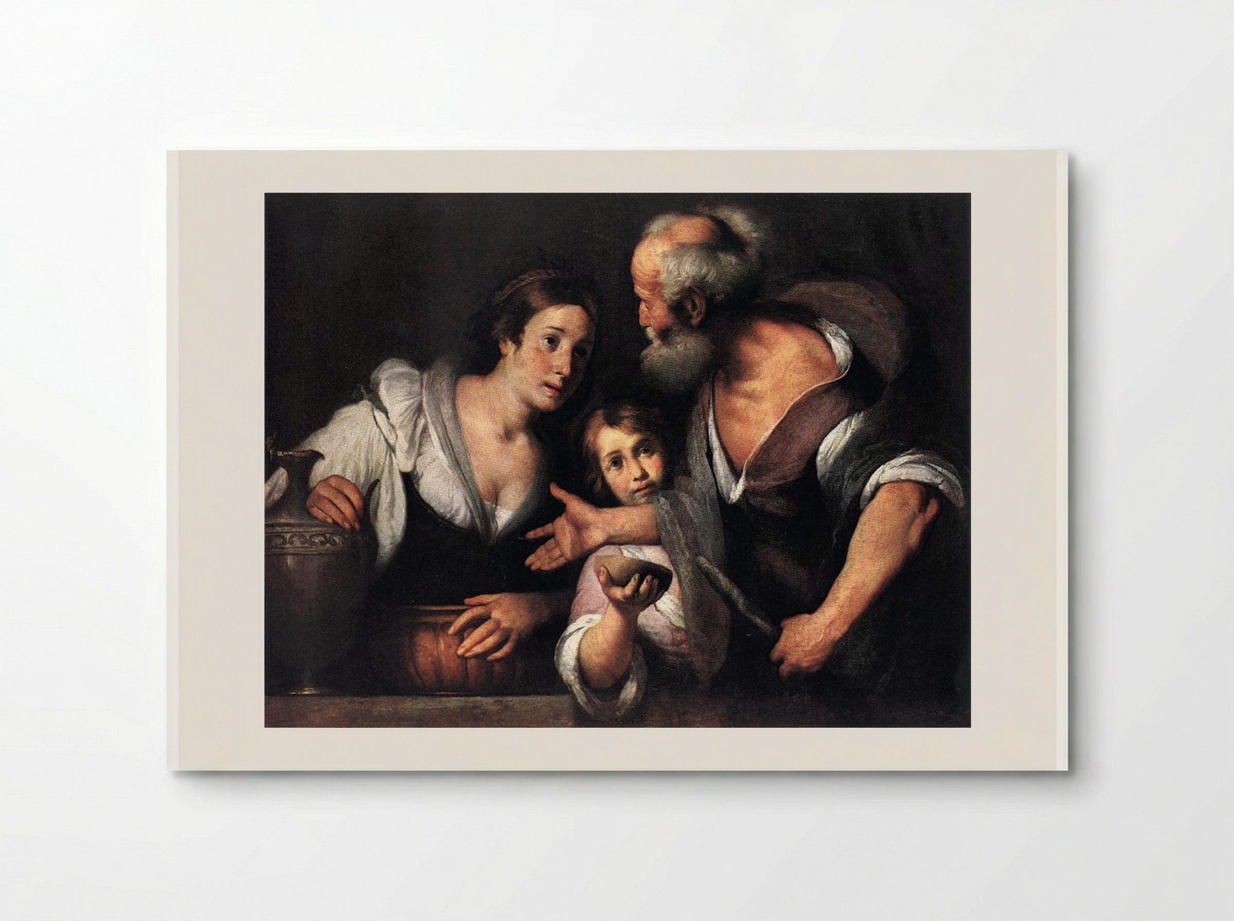 Prophet Elijah and the Widow of Sarepta - Bernardo Strozzi - Poster