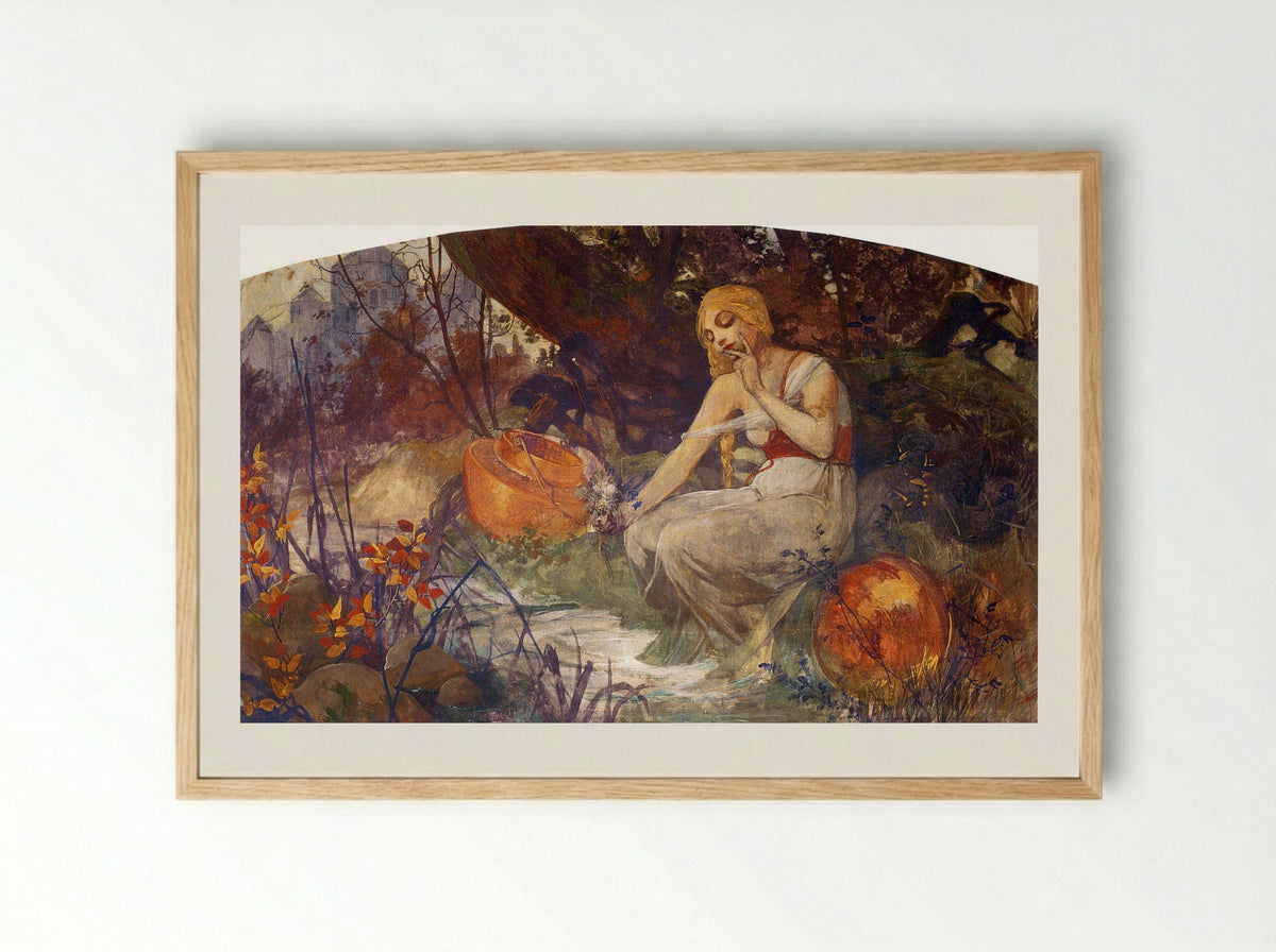 Prophetess - Alphonse Mucha - Framed Print Wood