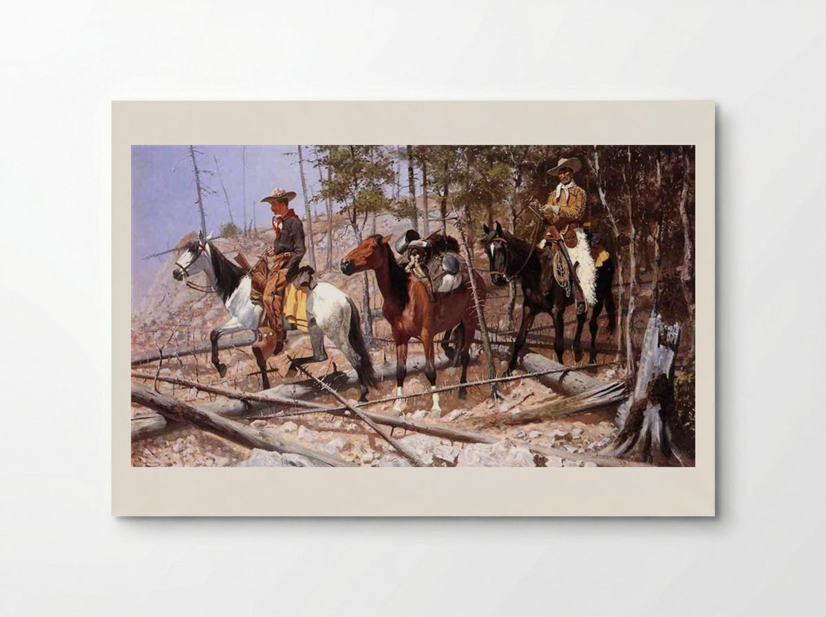 Prospecting for Cattle Range - Frederic Remington - Poster