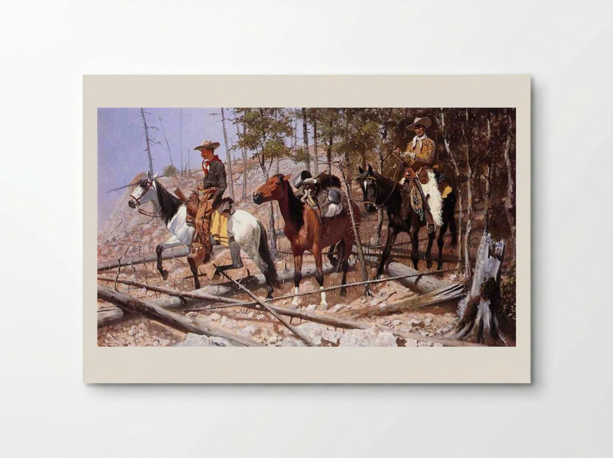 Prospecting for Cattle Range - Frederic Remington - Poster