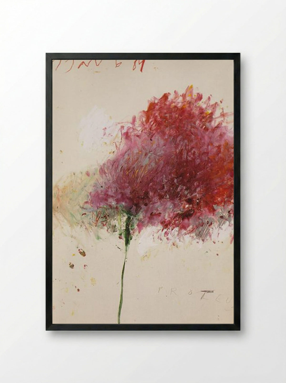 Proteus - Cy Twombly - Framed Print Black