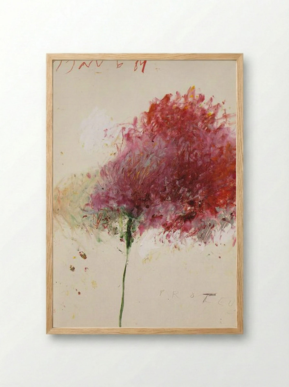 Proteus - Cy Twombly - Framed Print Wood