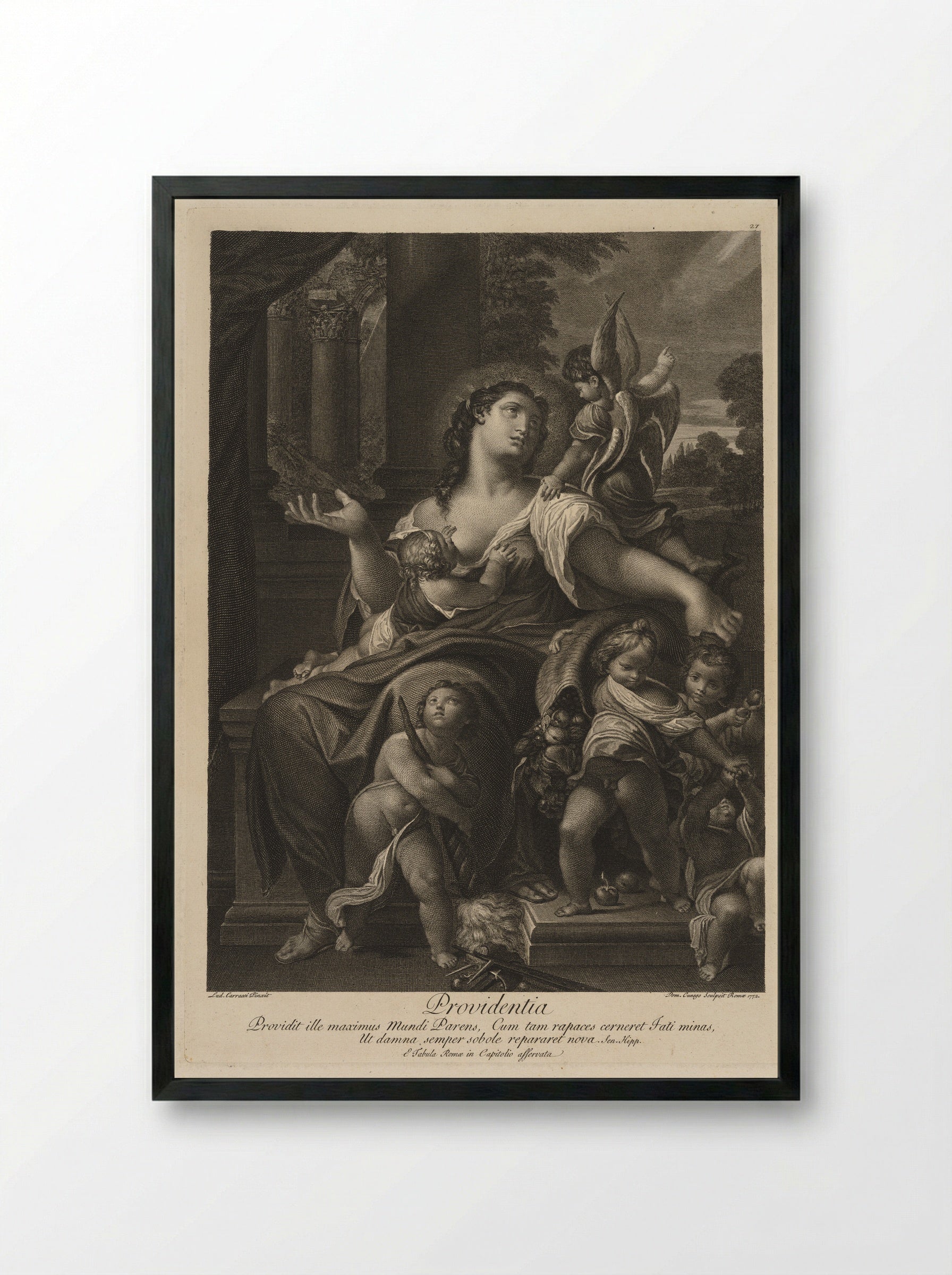 Providentia - Domenico Cunego - Framed Print Black