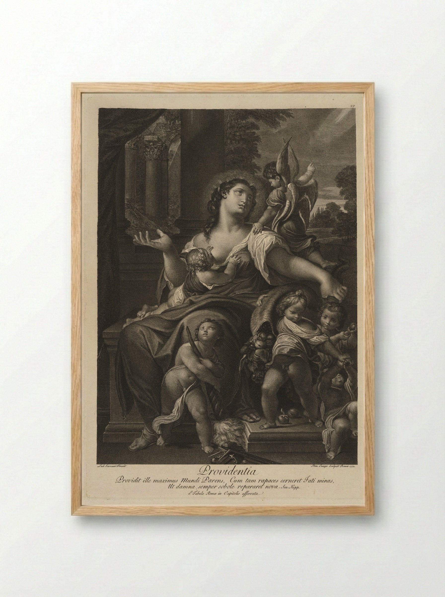 Providentia - Domenico Cunego - Framed Print Wood