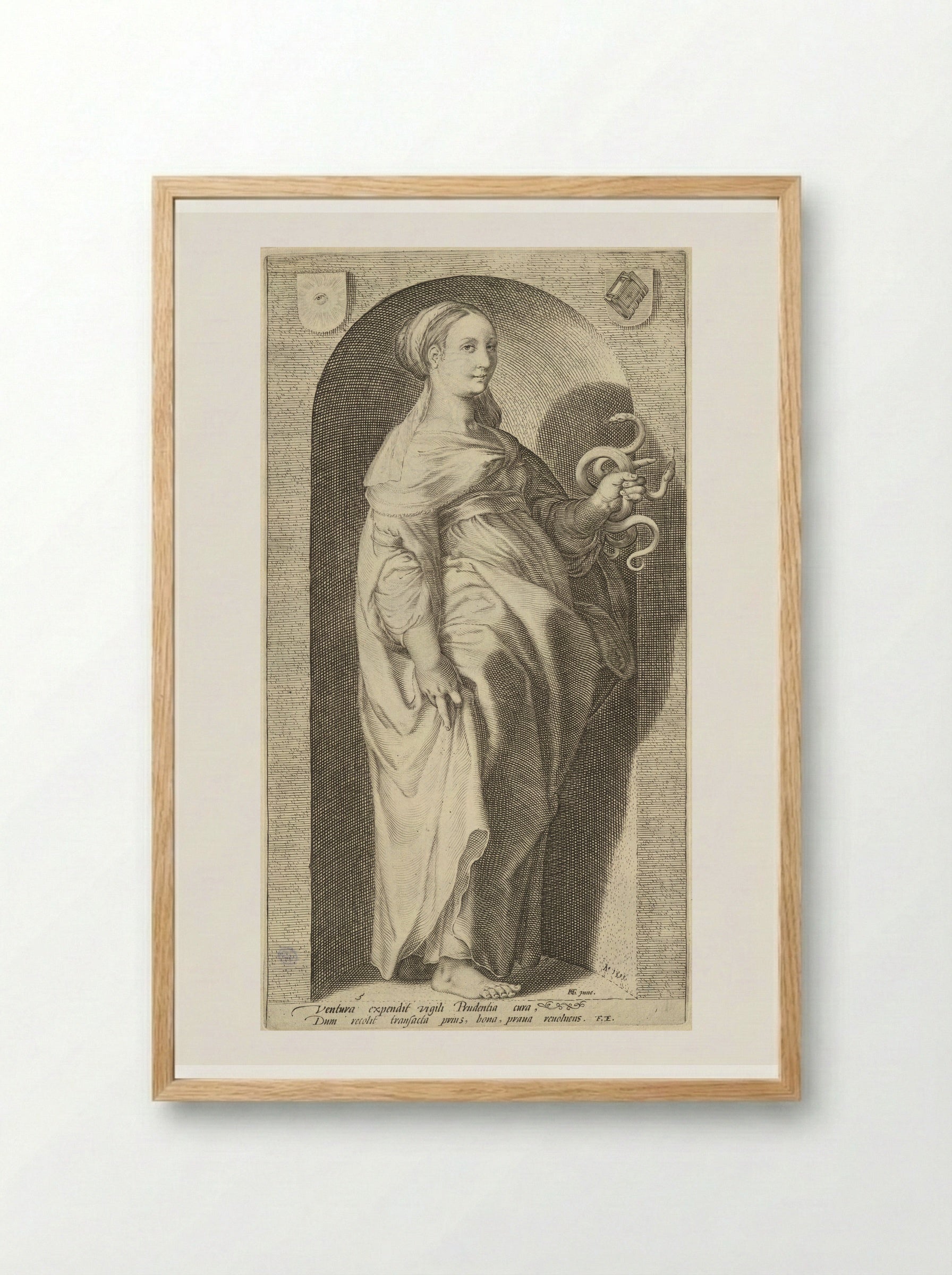 Prudence - Jacob Matham - Framed Print Wood