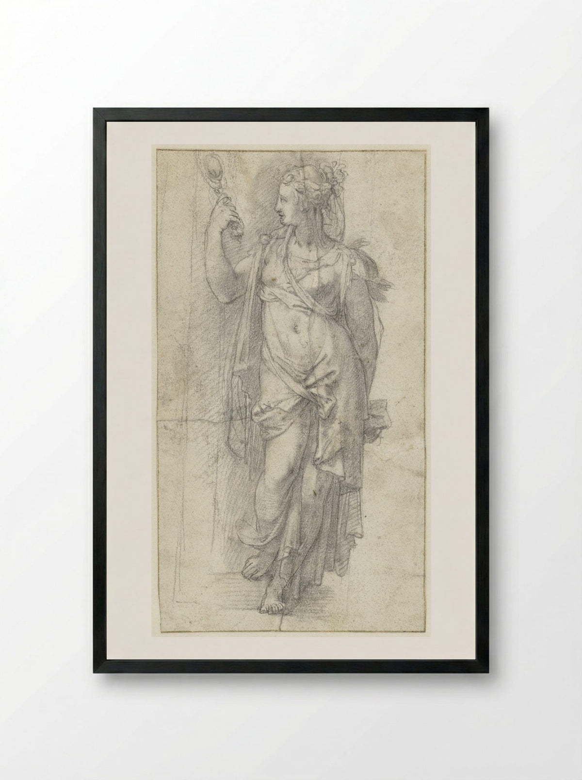 Prudentia - Alessandro Allori - Framed Print Black