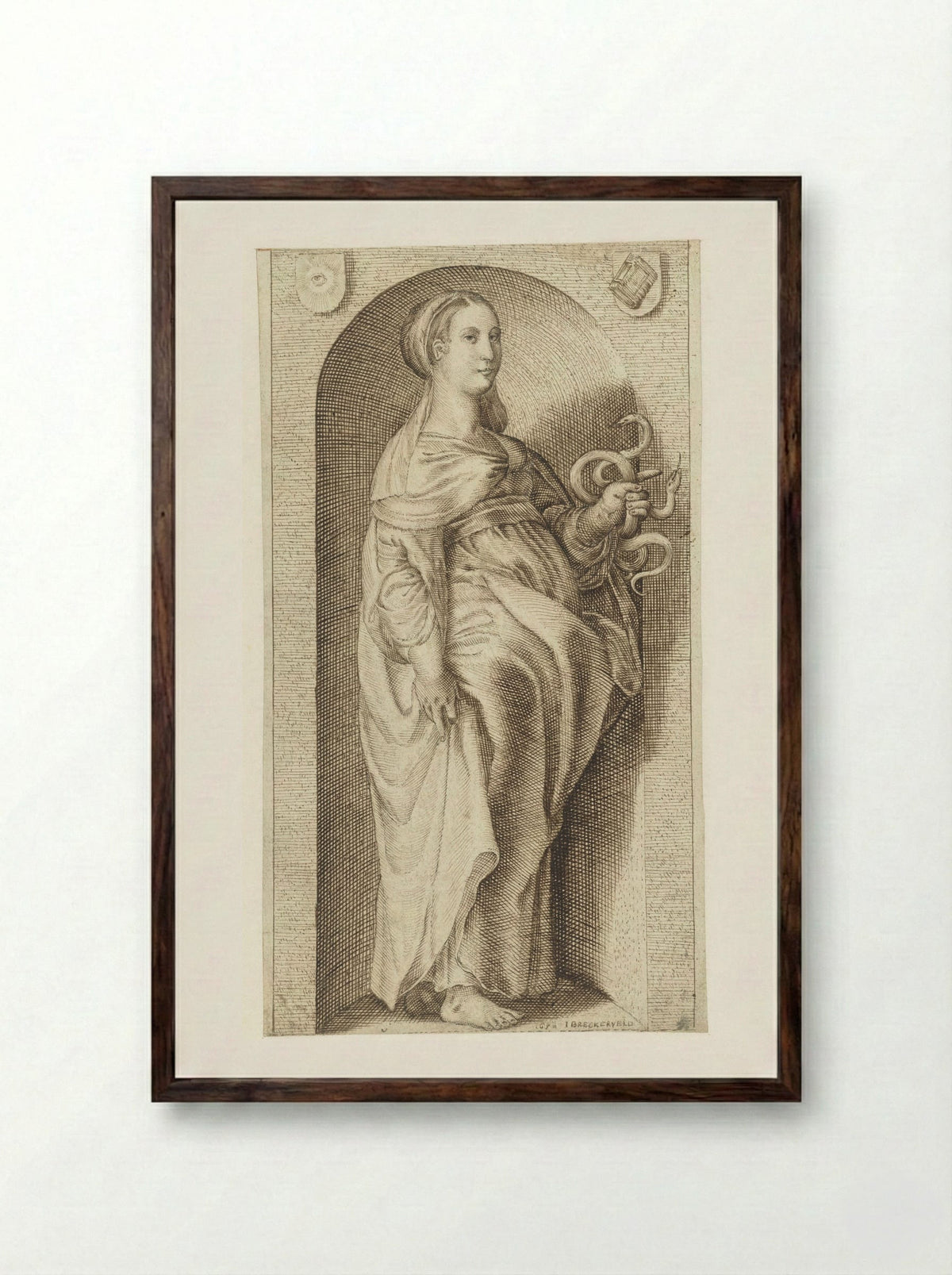 Prudentia - Jozua Breckerveld - Framed Print Dark Wood