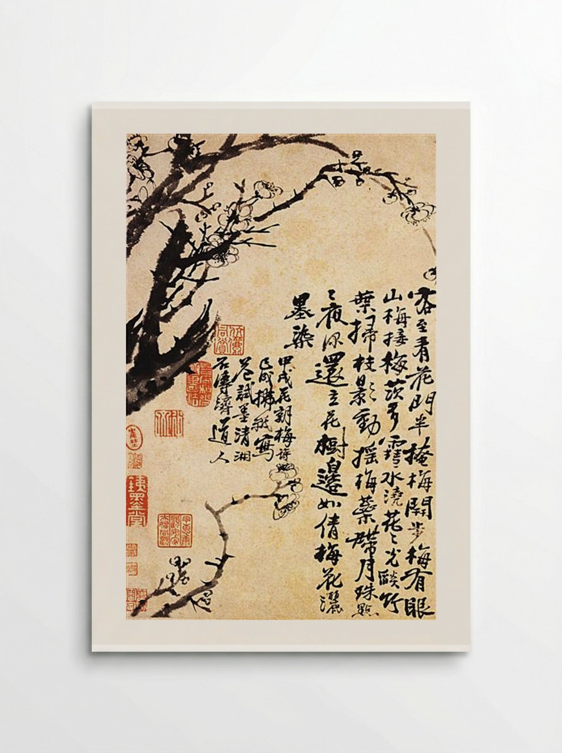 Prunus in Flower - Shitao - Poster