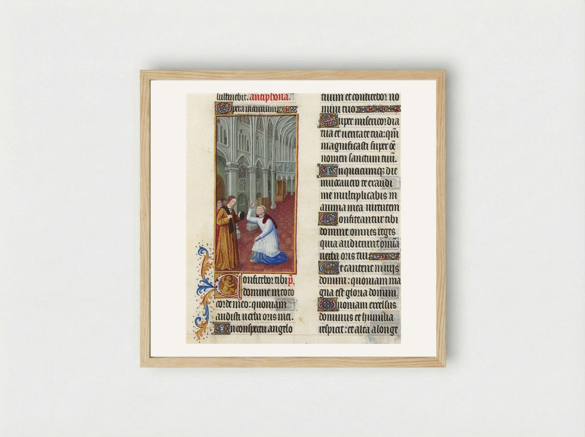 Psalm CXXXVII - Limbourg brothers - Framed Print Wood
