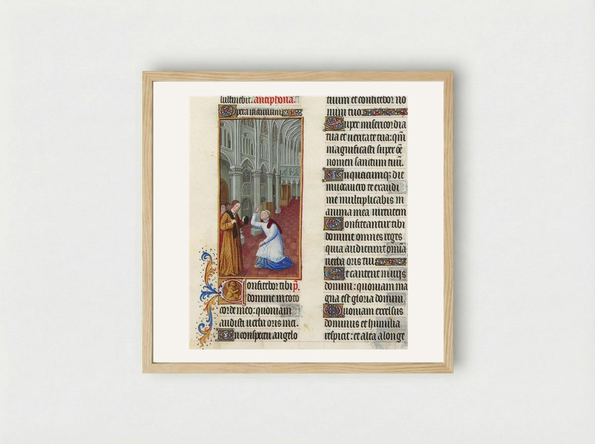 Psalm CXXXVII - Limbourg brothers - Framed Print Wood