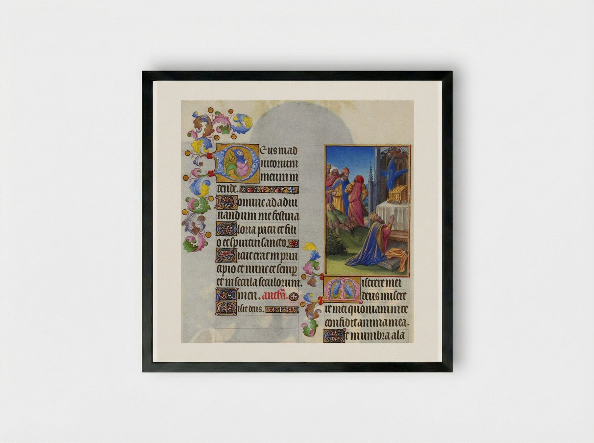 Psalm LVI - Limbourg brothers - Framed Print Black