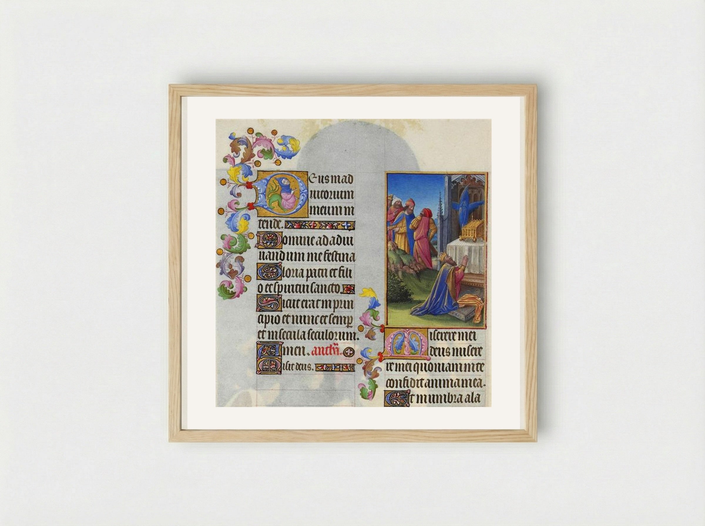 Psalm LVI - Limbourg brothers - Framed Print Wood