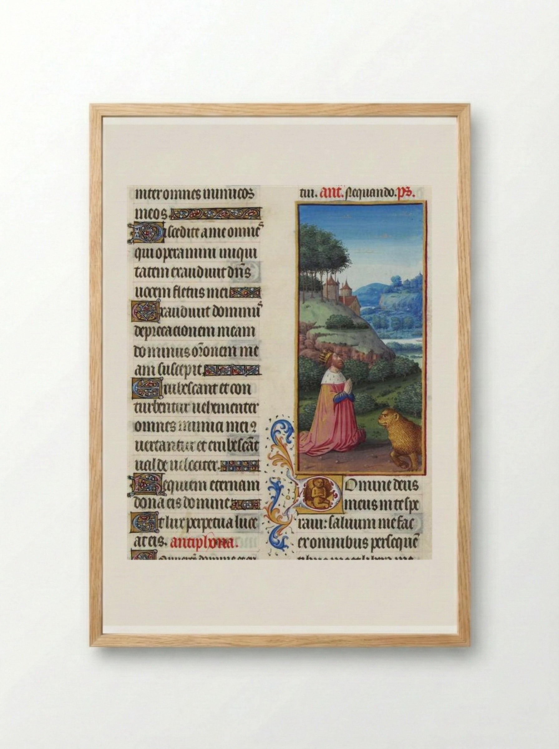 Psalm VII - Limbourg brothers - Framed Print Wood
