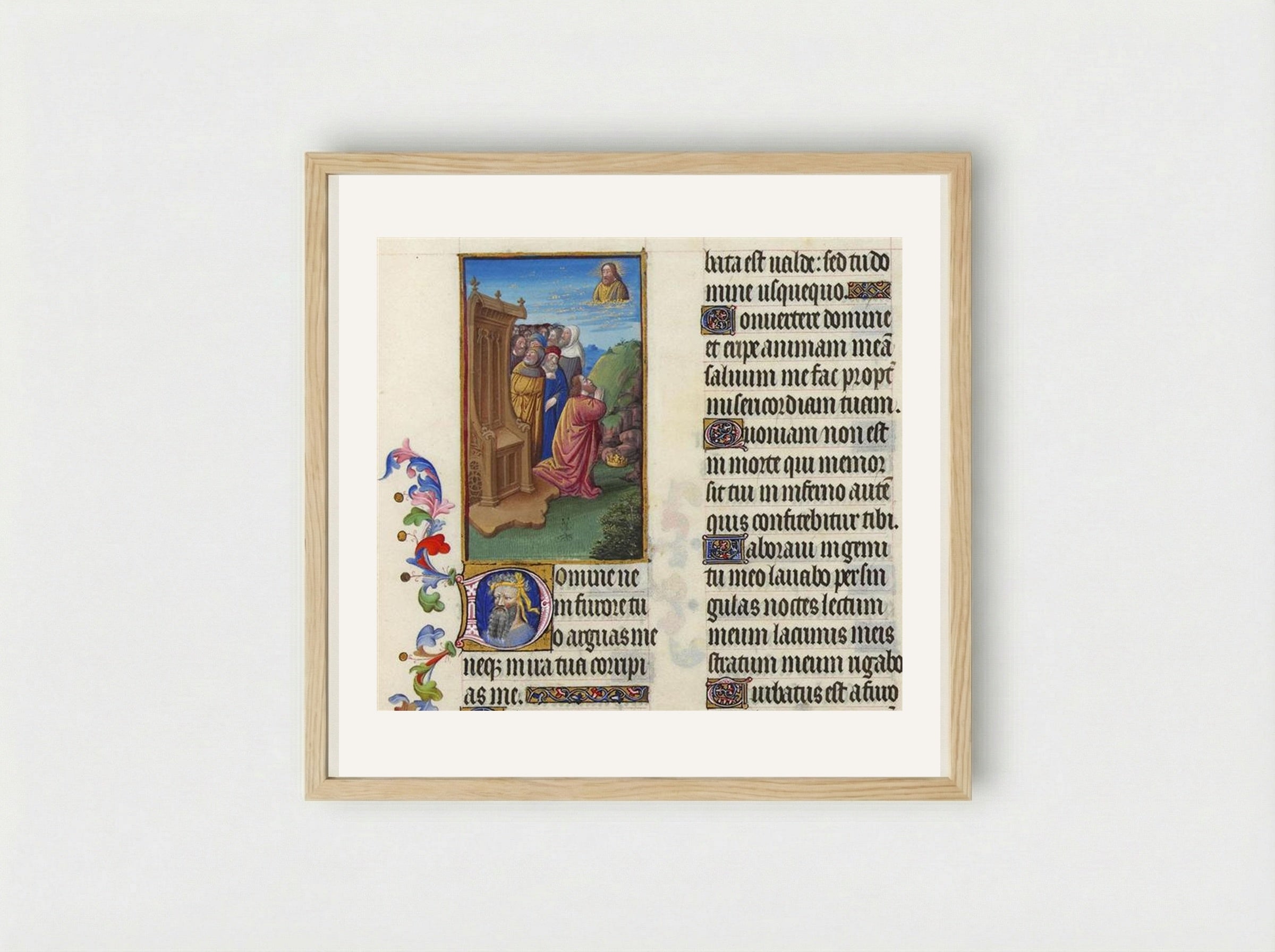 Psalm VI - Limbourg brothers - Framed Print Wood