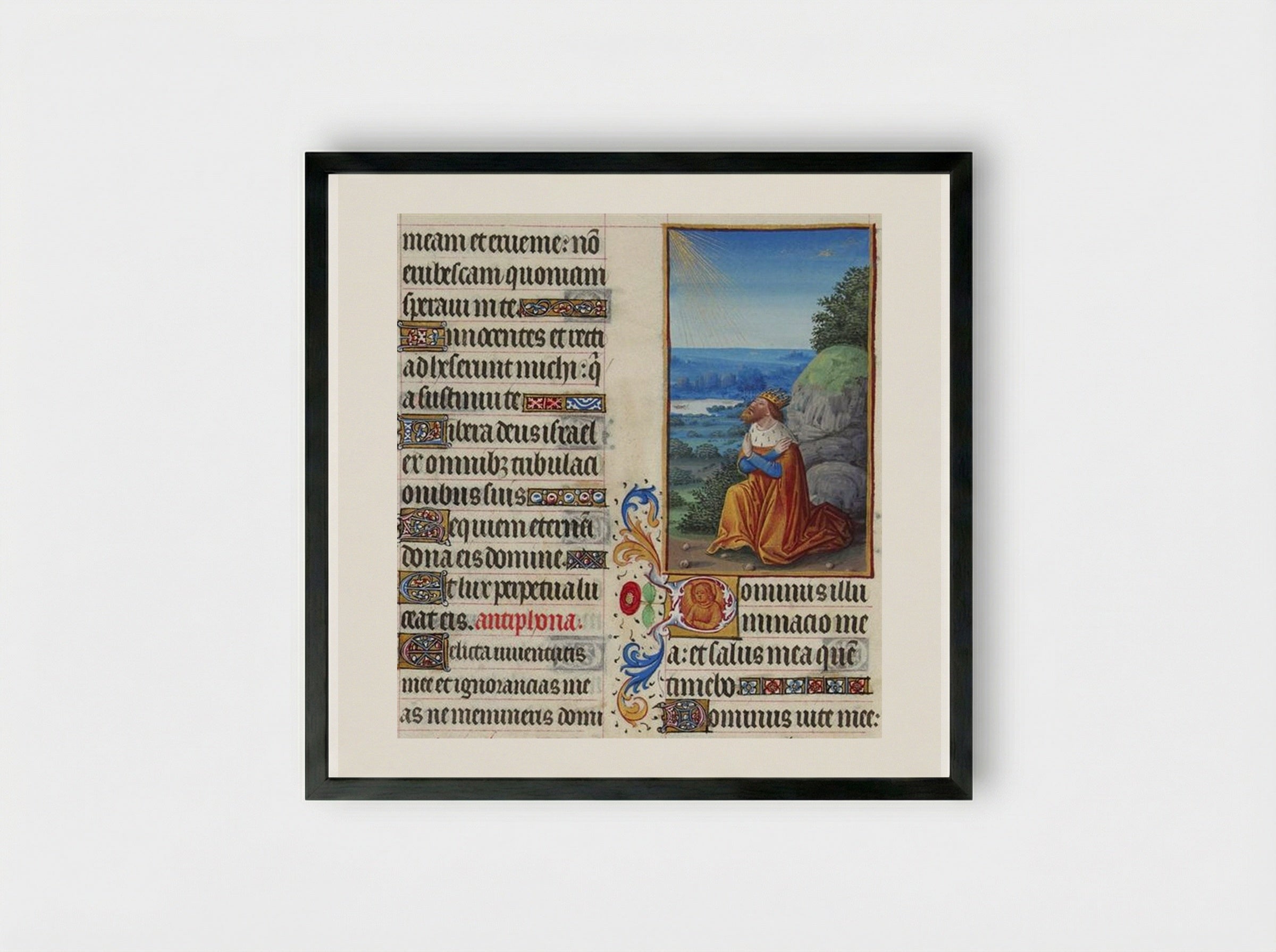 Psalm XXVI - Limbourg brothers - Framed Print Black