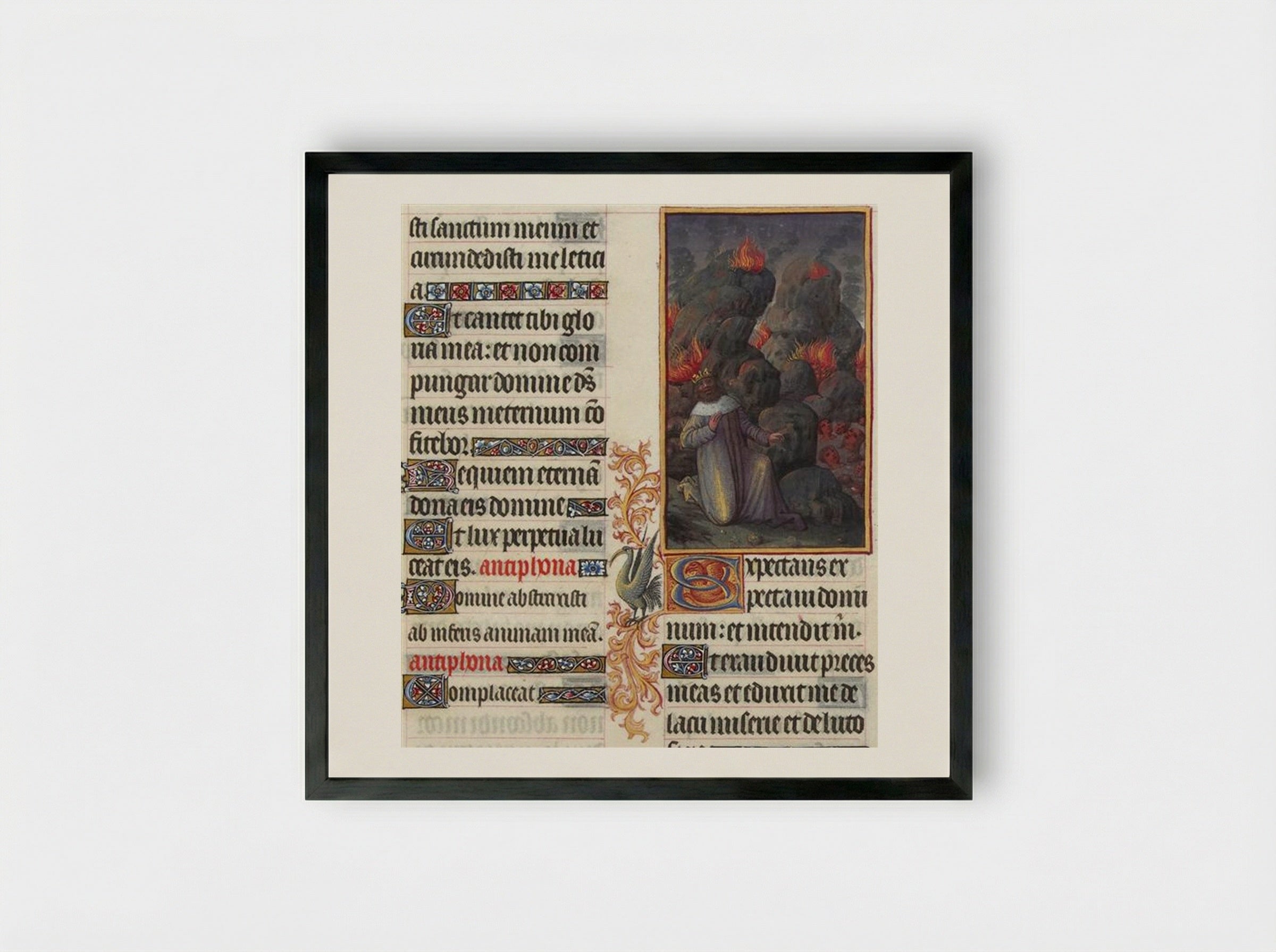 Psalm XXXIX - Limbourg brothers - Framed Print Black