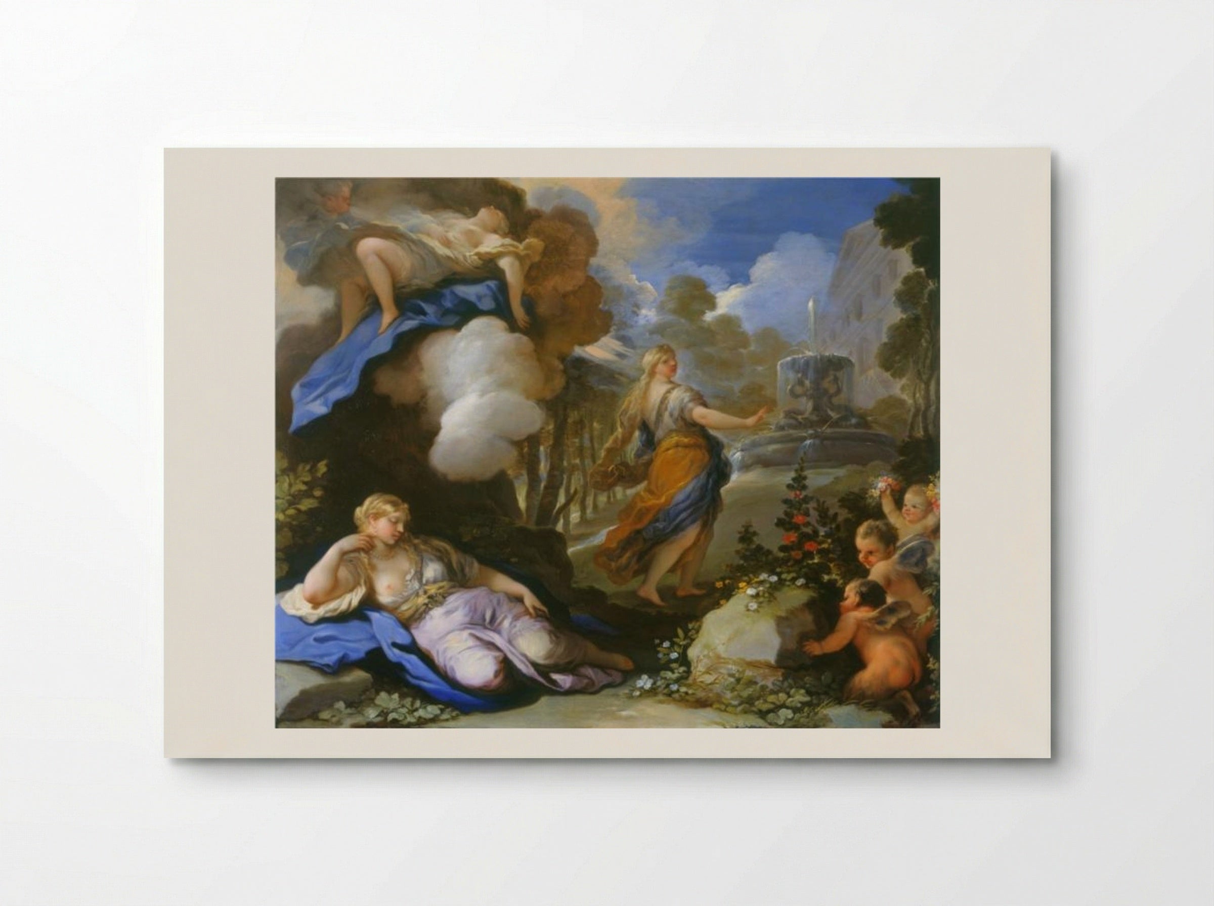 Psyche Transported and Discovering Cupid's Palace - Luca Giordano - Poster