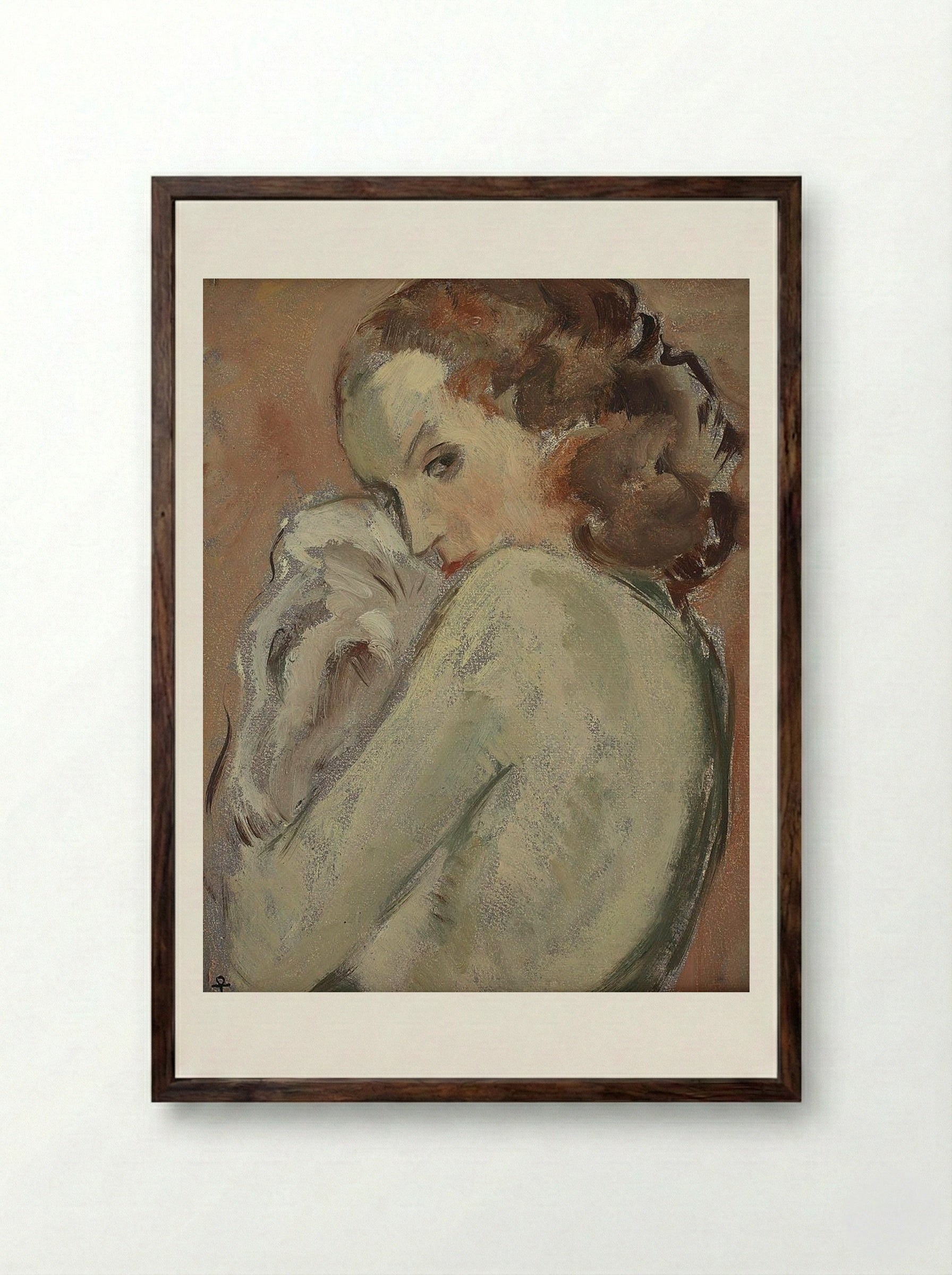 Pudica - Ion Theodorescu-Sion - Framed Print Dark Wood