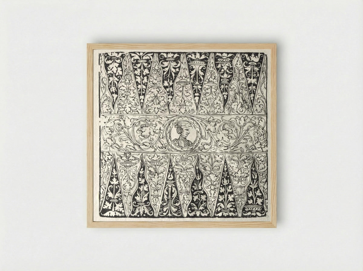 Puffspiel (Backgammon Board Design) - Peter Flötner - Framed Print Wood