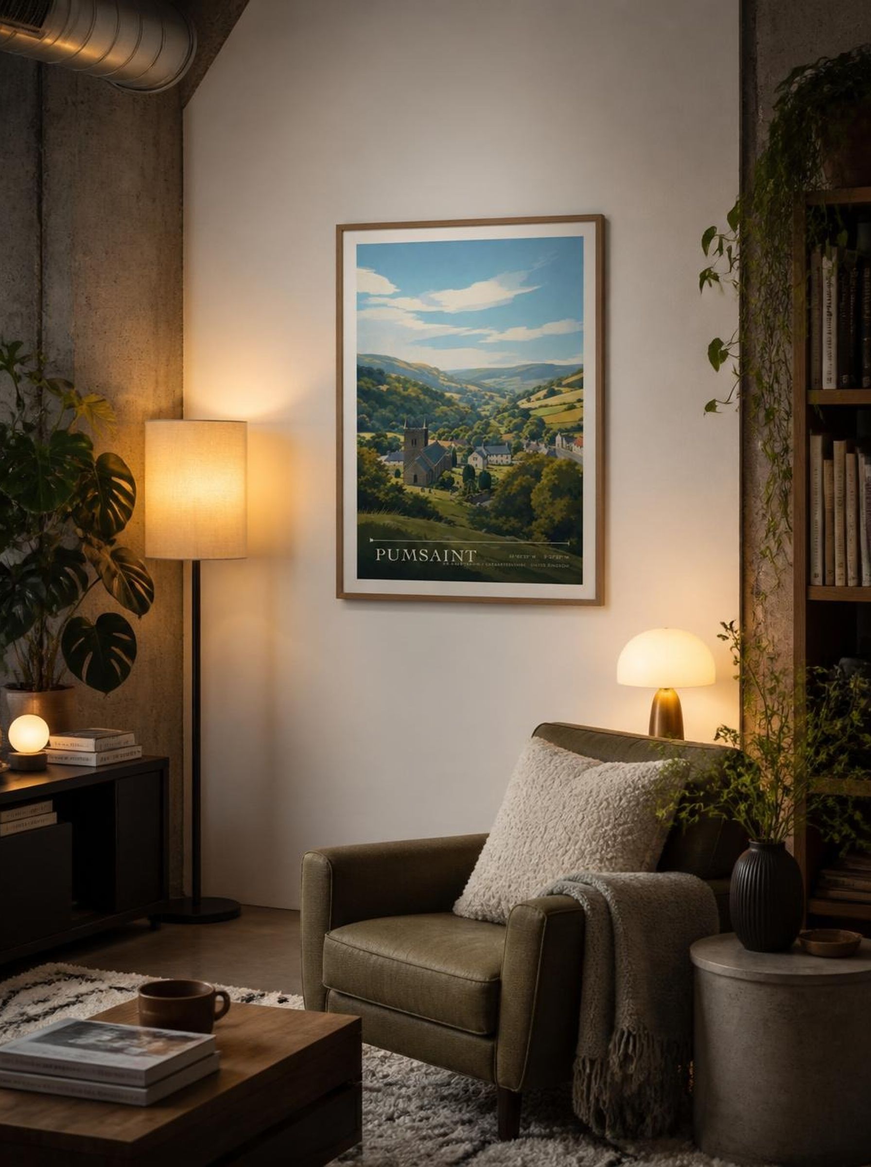 Pumsaint Sir Gaerfyrddin / Carmarthenshire United Kingdom Travel Poster - Lifestyle