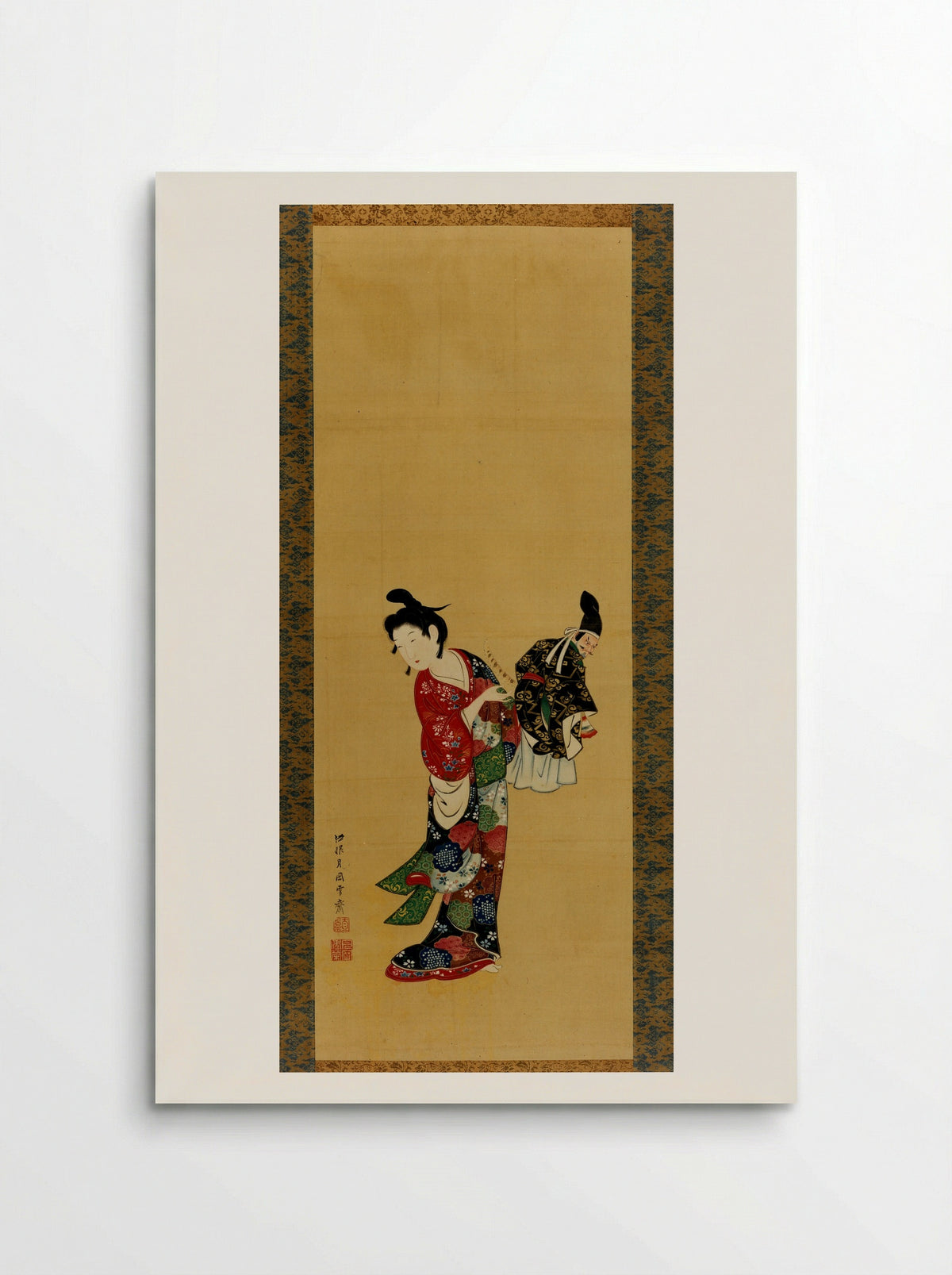 Puppeteer with Puppet - Tsukioka Sessai - Poster