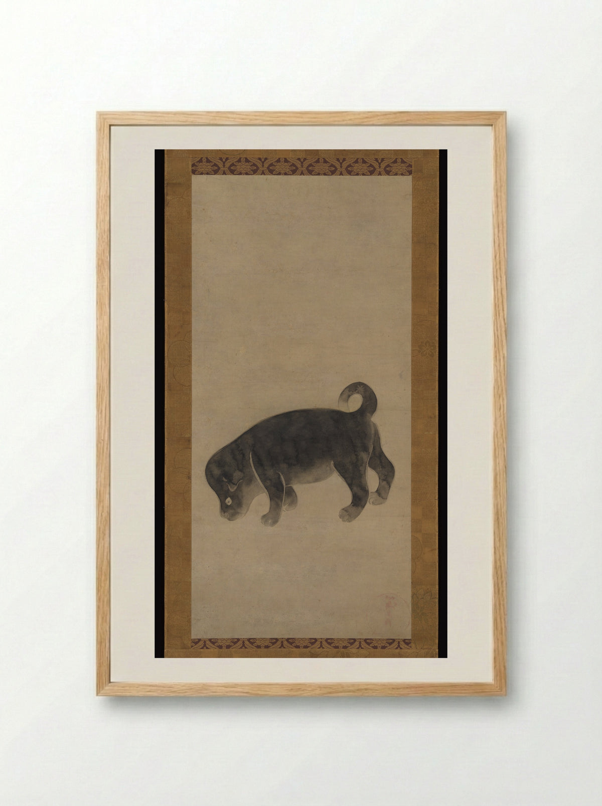 Puppy - Studio of Tawaraya Sōtatsu - Framed Print Wood