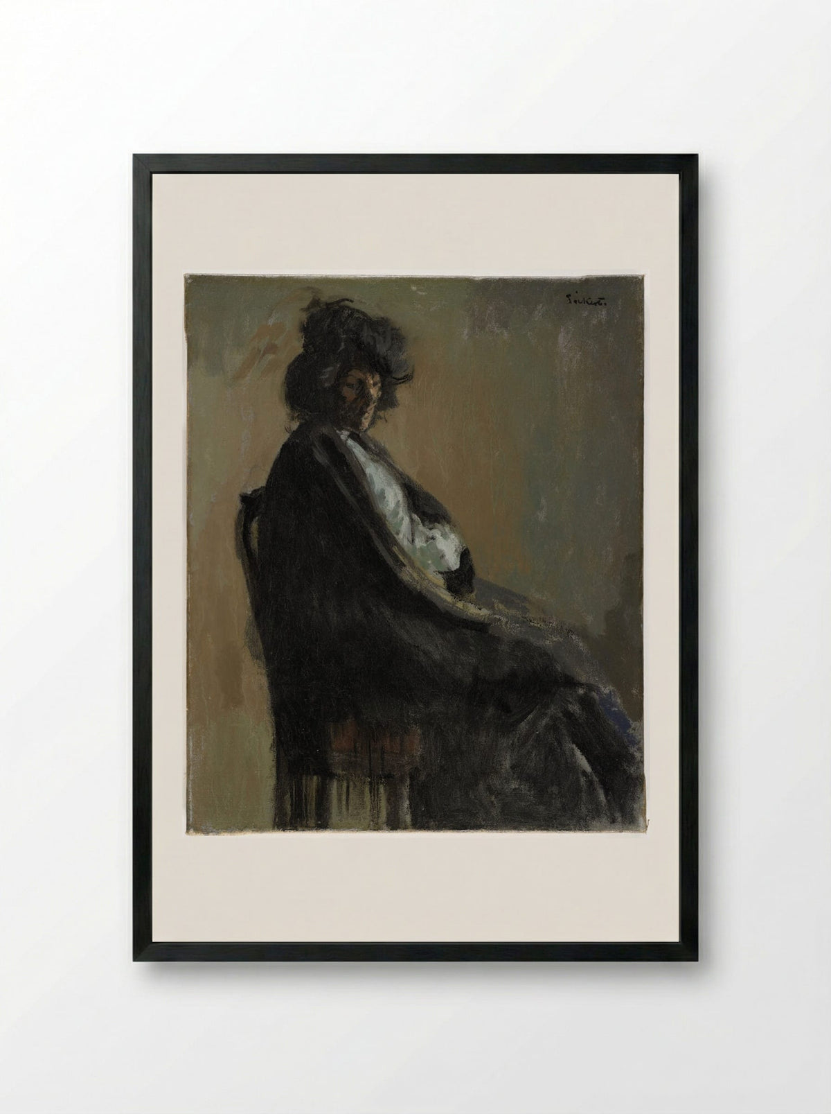 Putana a Casa - Walter Sickert - Framed Print Black