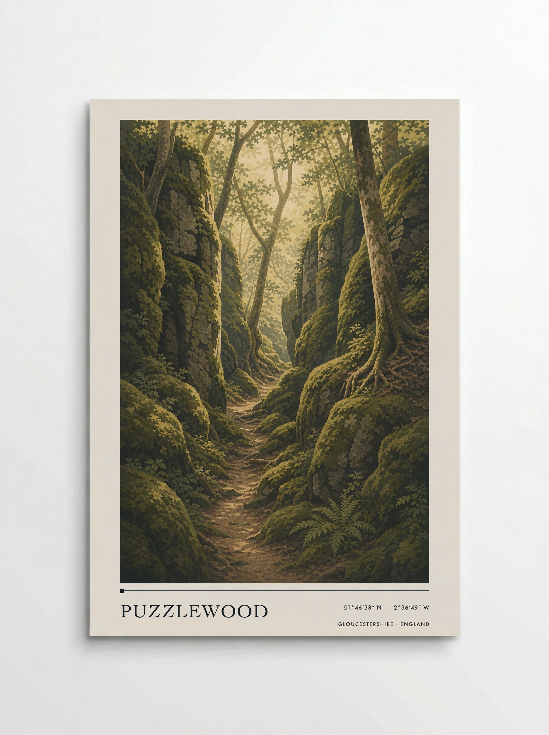 Puzzlewood Gloucestershire England Travel Poster - Poster