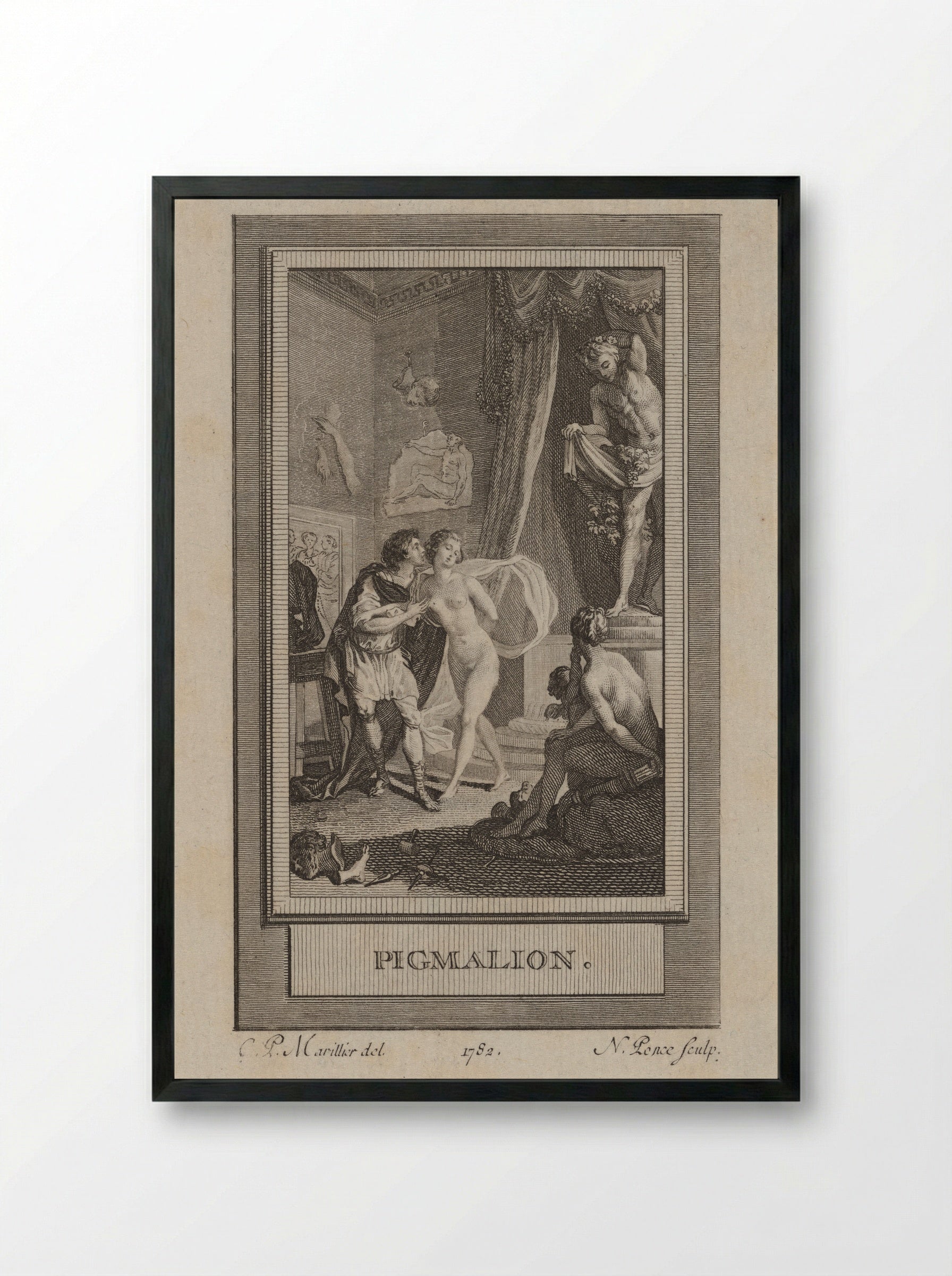 Pygmalion - Nicolas Ponce - Framed Print Black